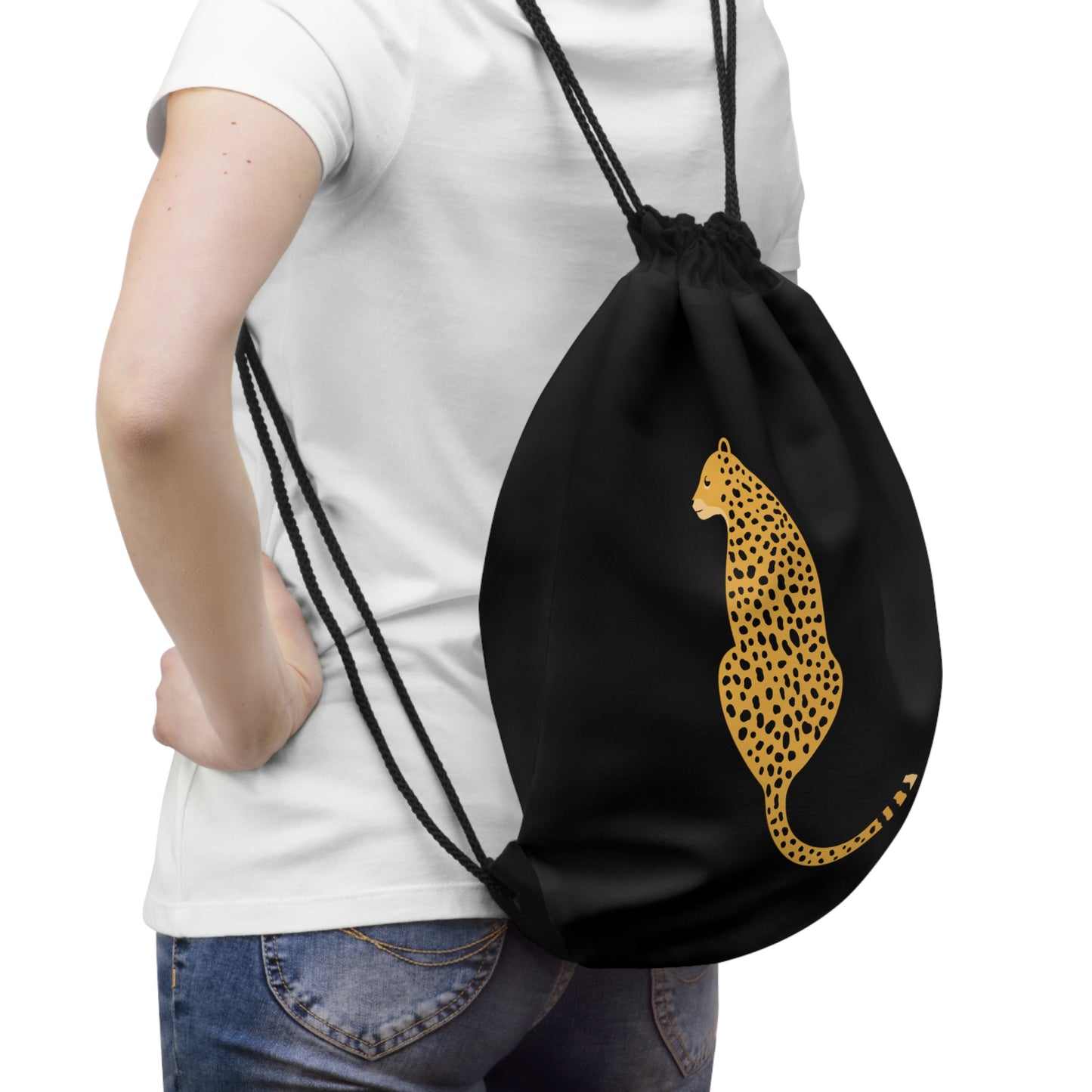 Leo Tail Drawstring Backpack Bag