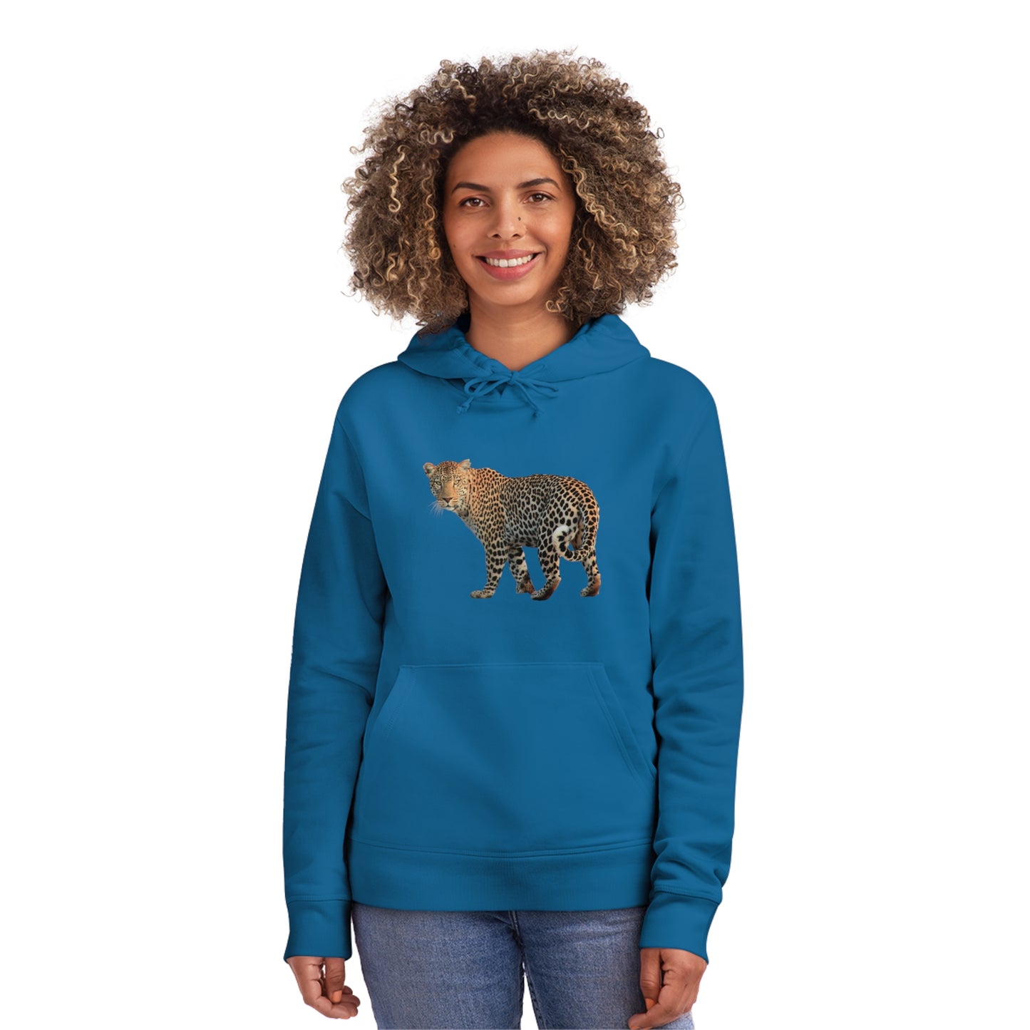 Leopard Turn Organic Material Hoodie Sweatshirt