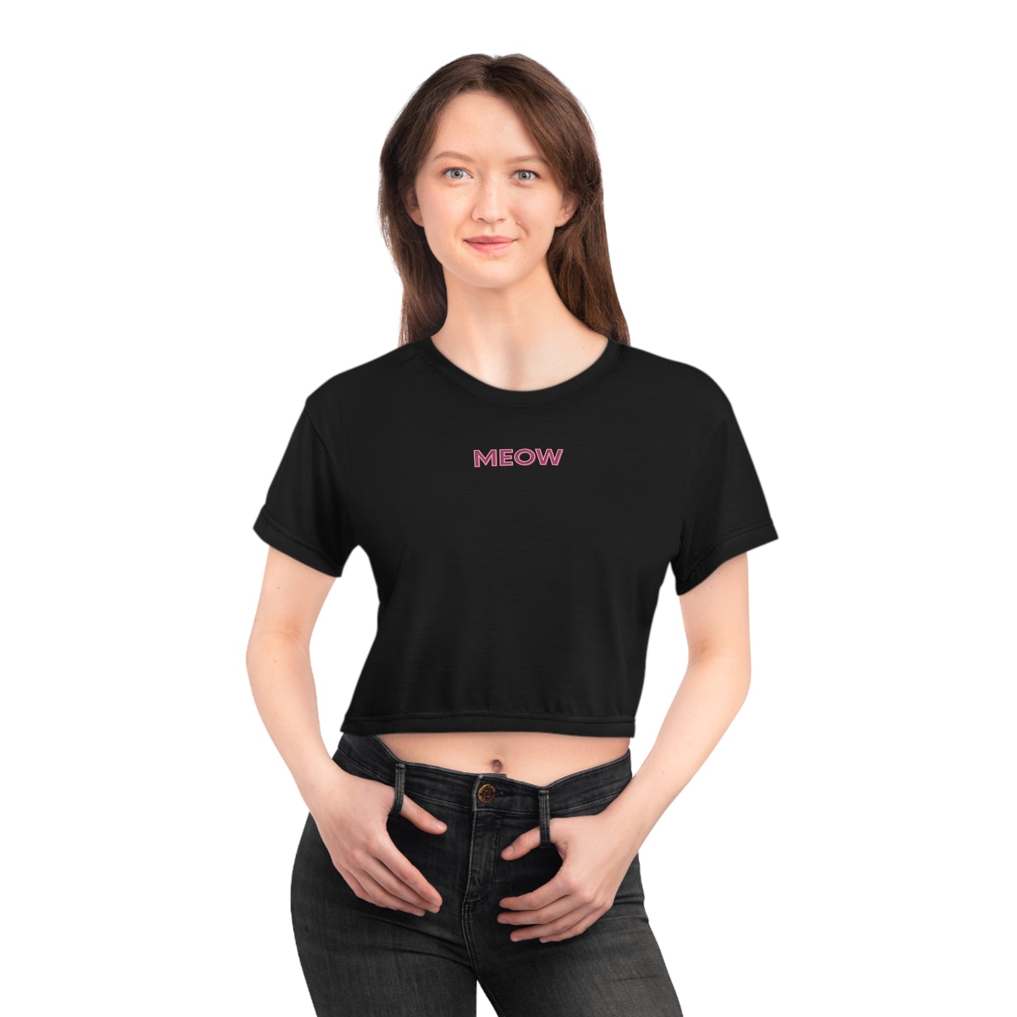 Meow Crop Top Woman's Shirt