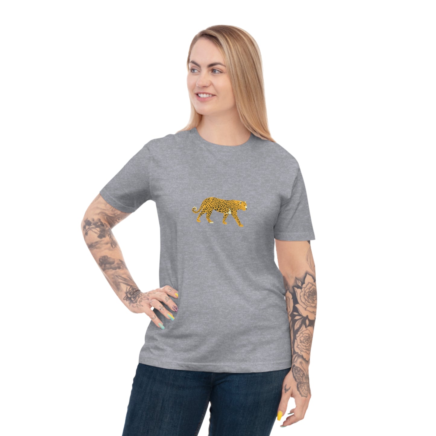 Leopard Crossing Organic Cotton Jersey T-Shirt