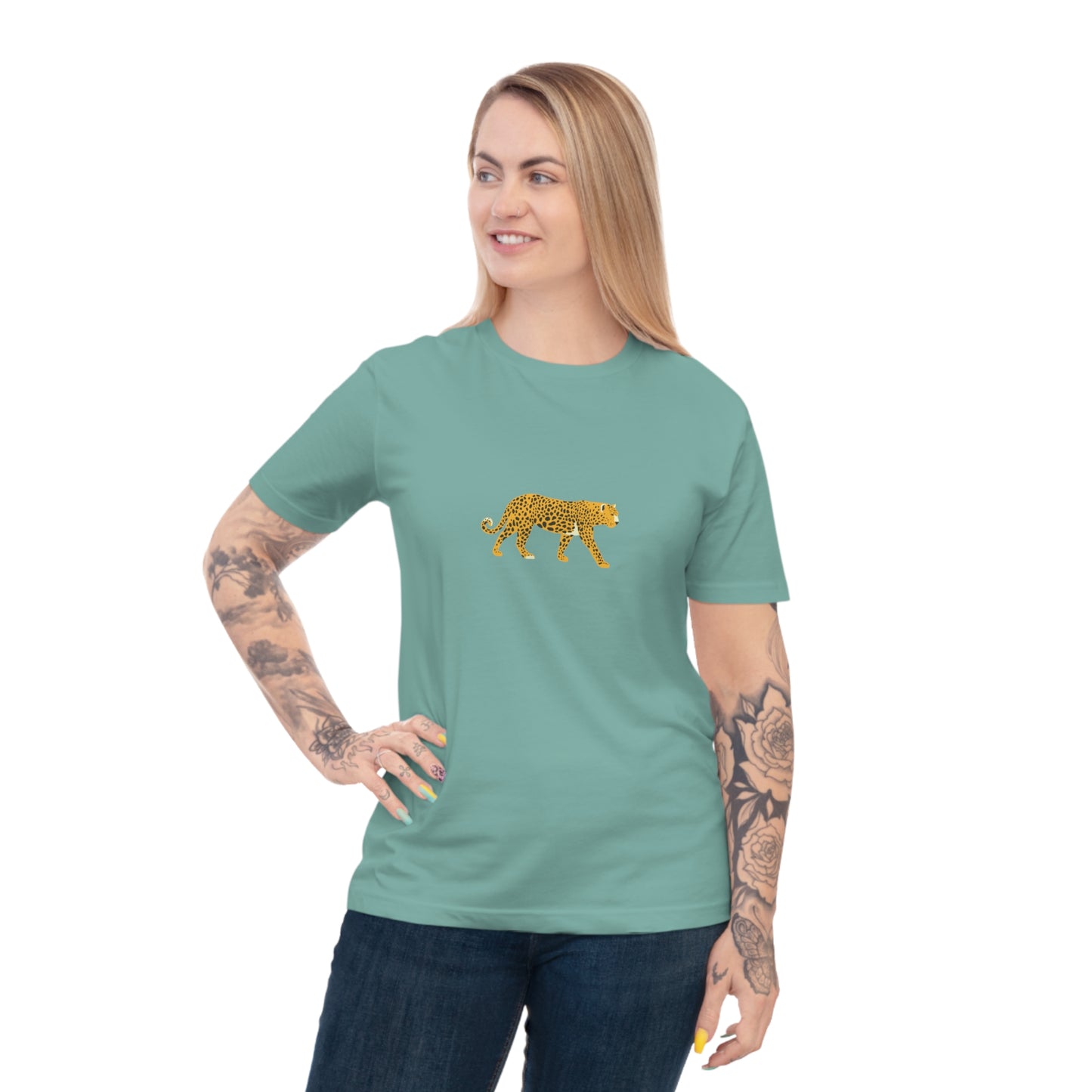 Leopard Crossing Organic Cotton Jersey T-Shirt