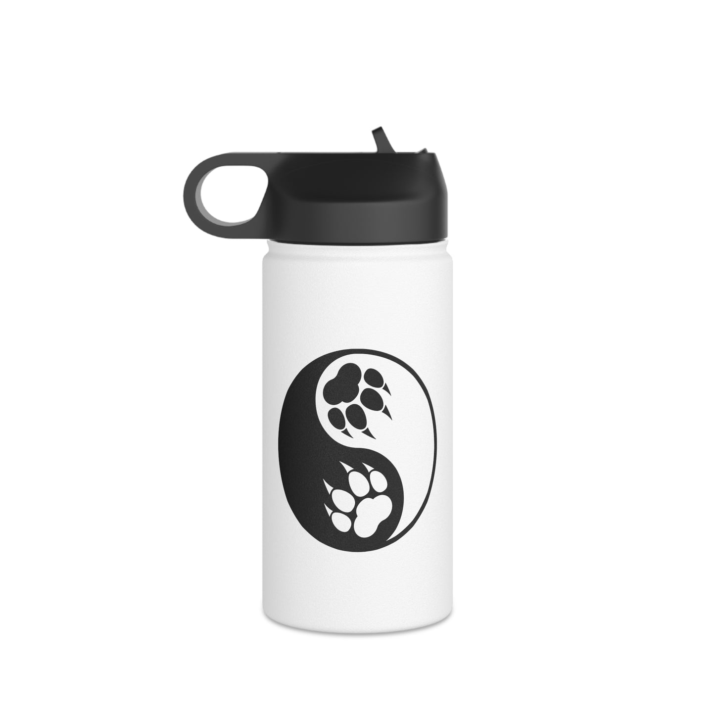 Yin Yang Paw Stainless Steel Water Bottle