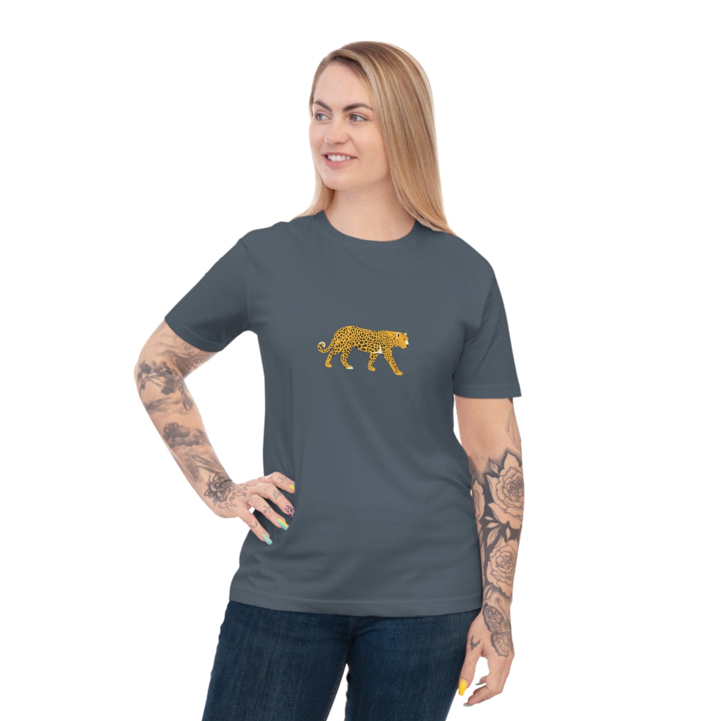 Leopard Crossing Organic Cotton Jersey T-Shirt