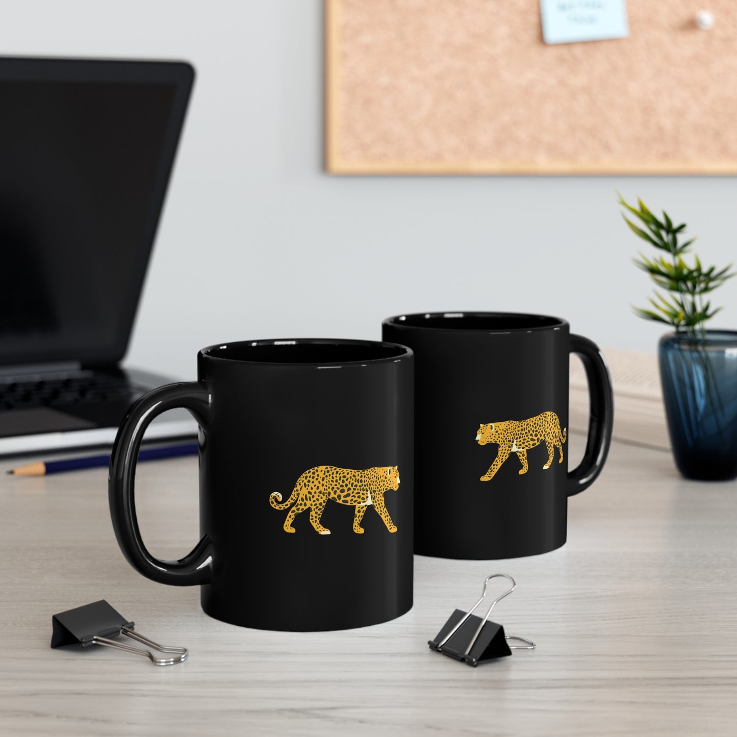 Leopard Crossing Ceramic Mug Cup