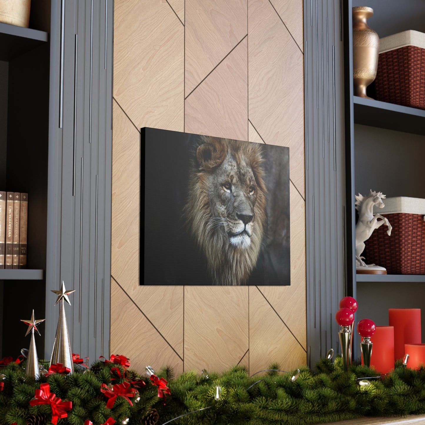 Lion Face Canvas Wall Art