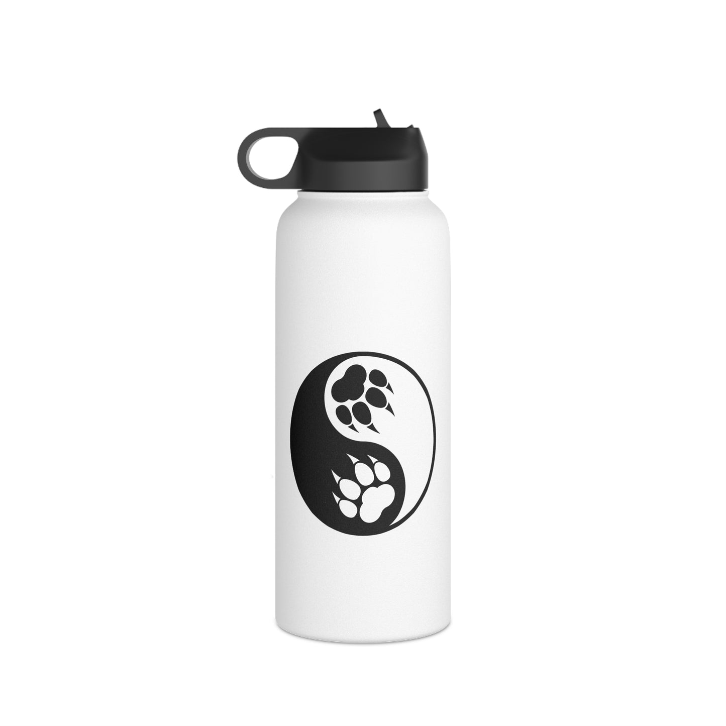 Yin Yang Paw Stainless Steel Water Bottle