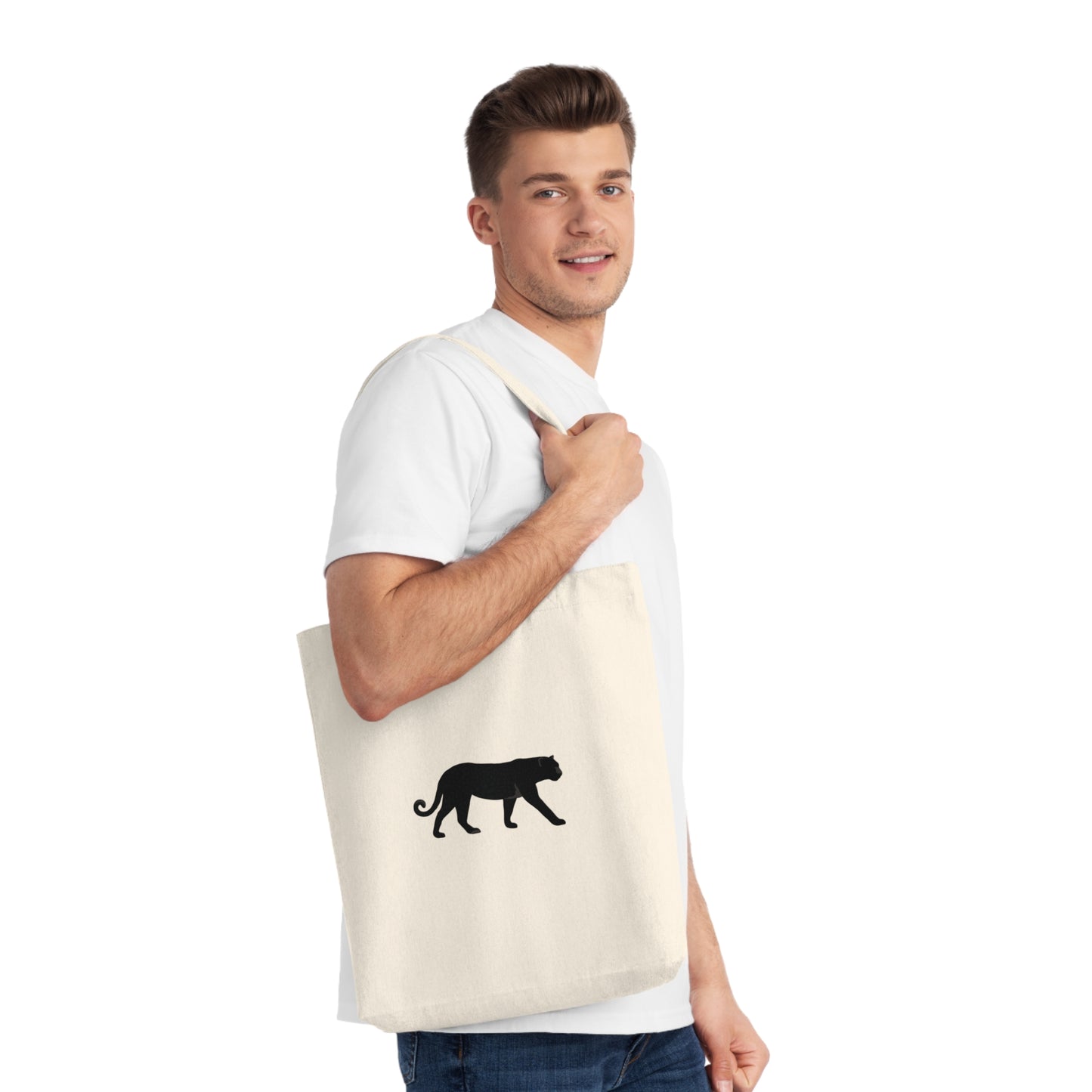 Recycled Material Black Panther Woven Tote Bag