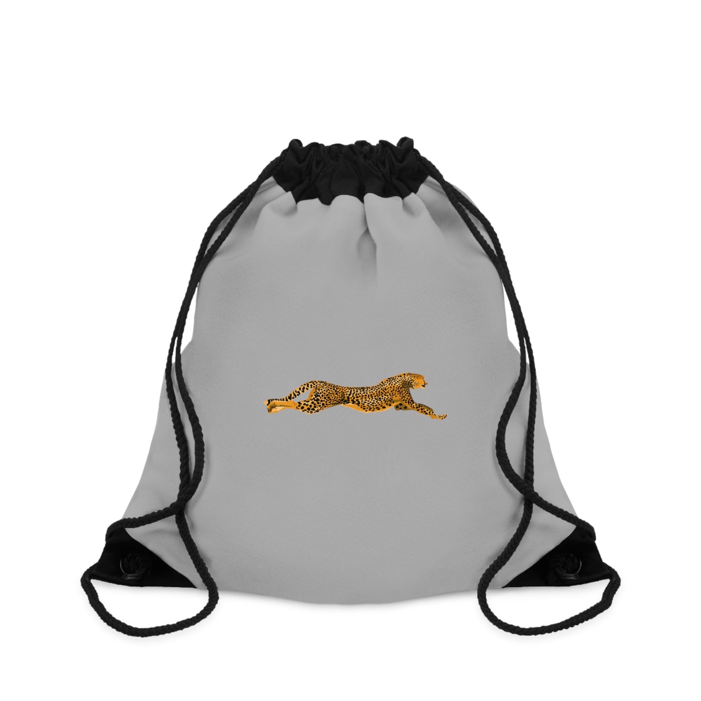 Cheetah Leap Drawstring Backpack Bag