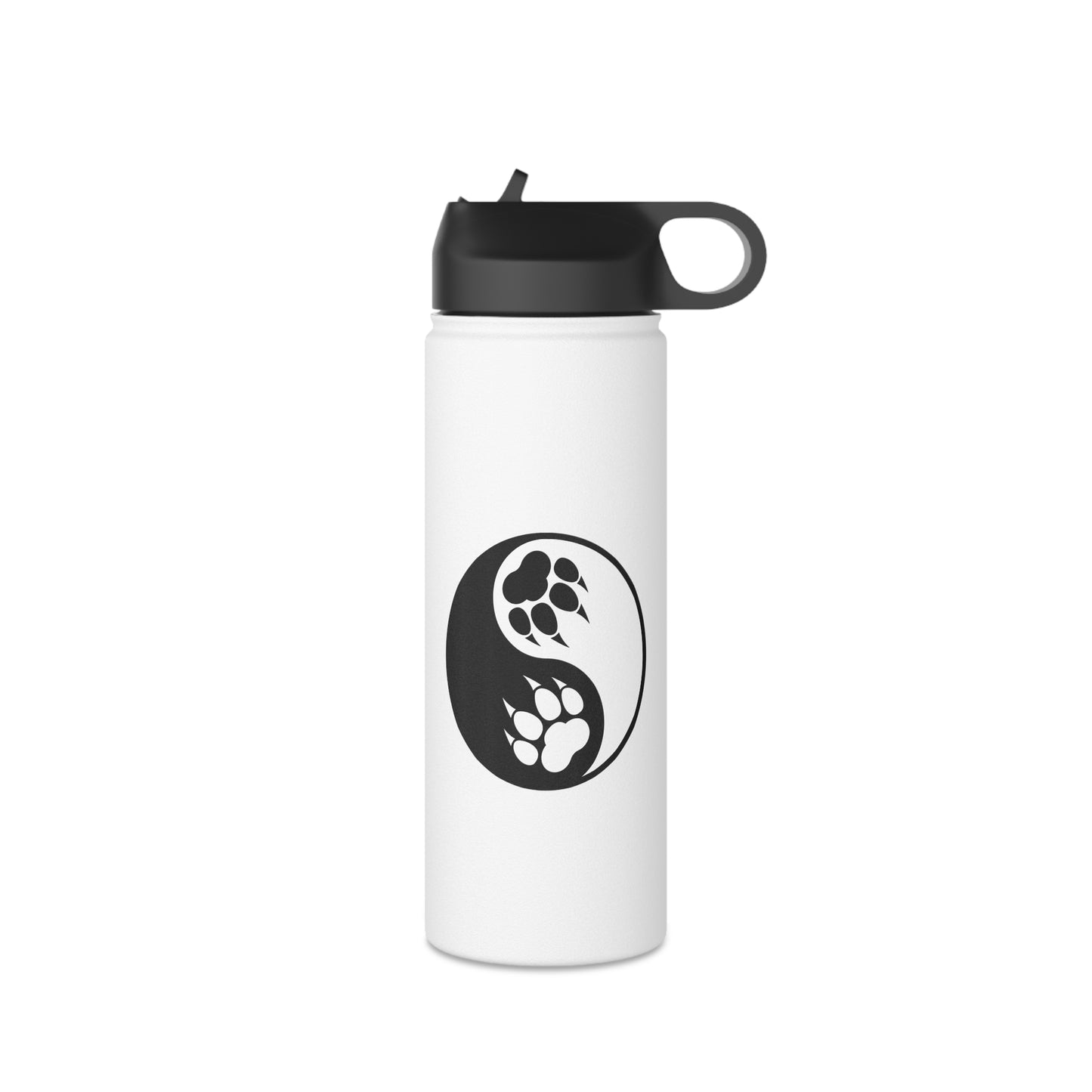 Yin Yang Paw Stainless Steel Water Bottle