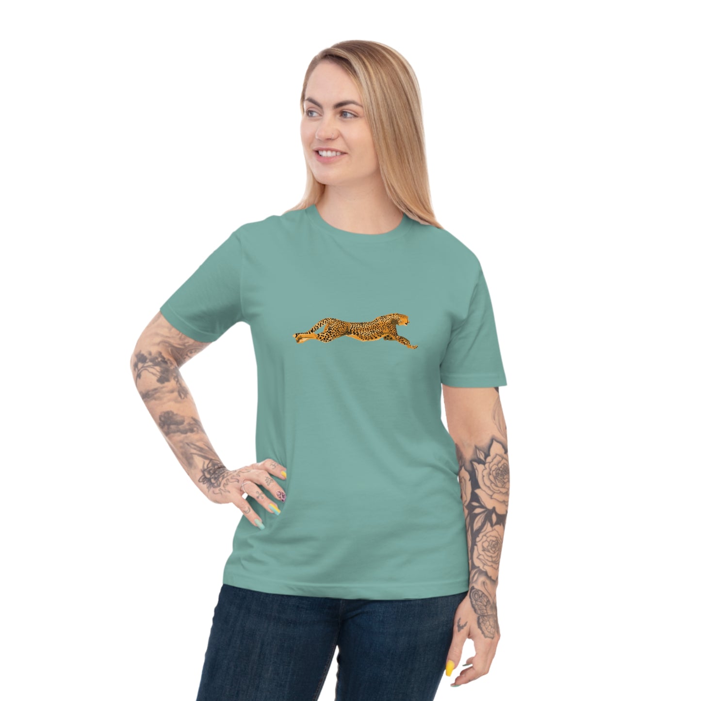 Cheetah Leap Organic Cotton T-shirt