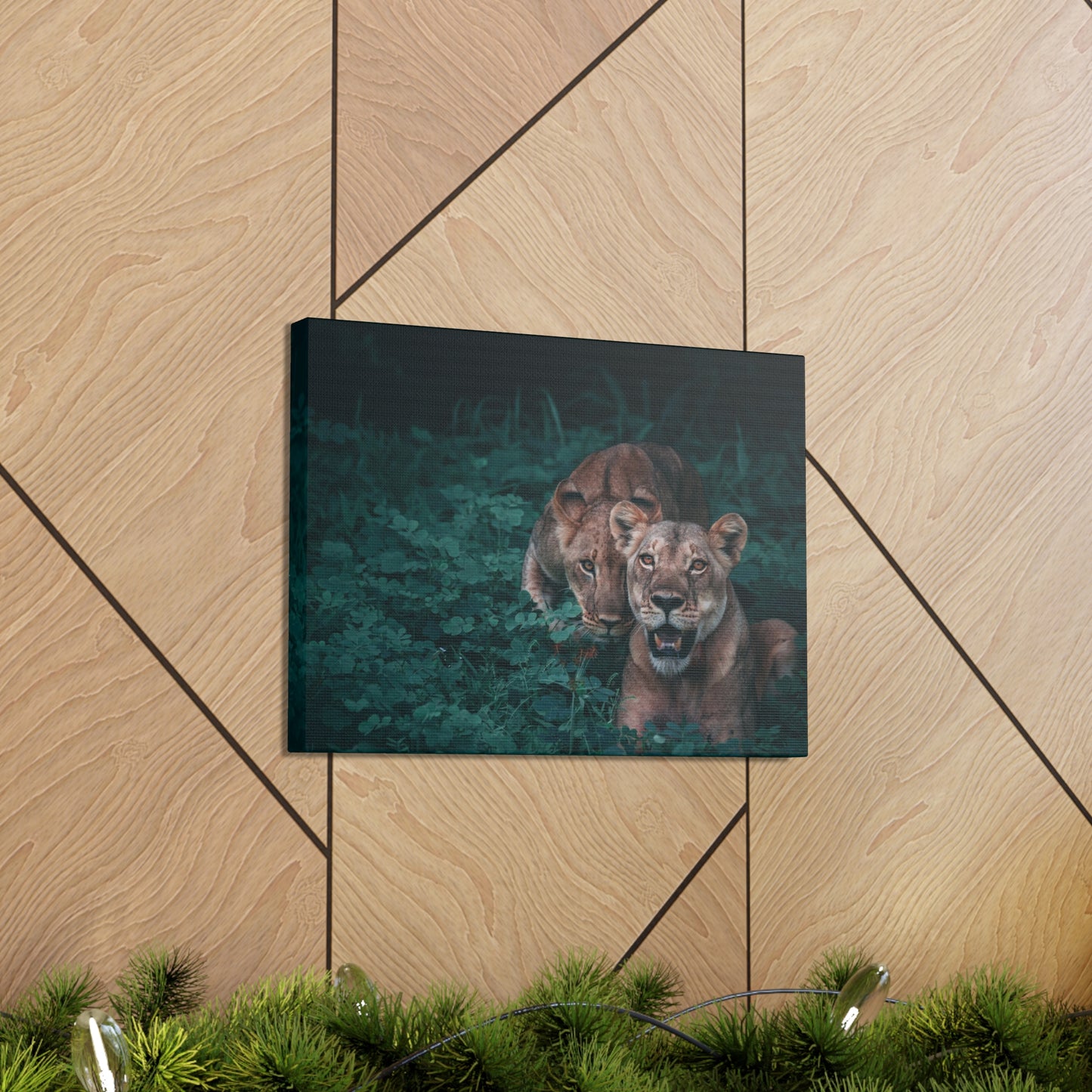 Lioness Pair Canvas Wall Art