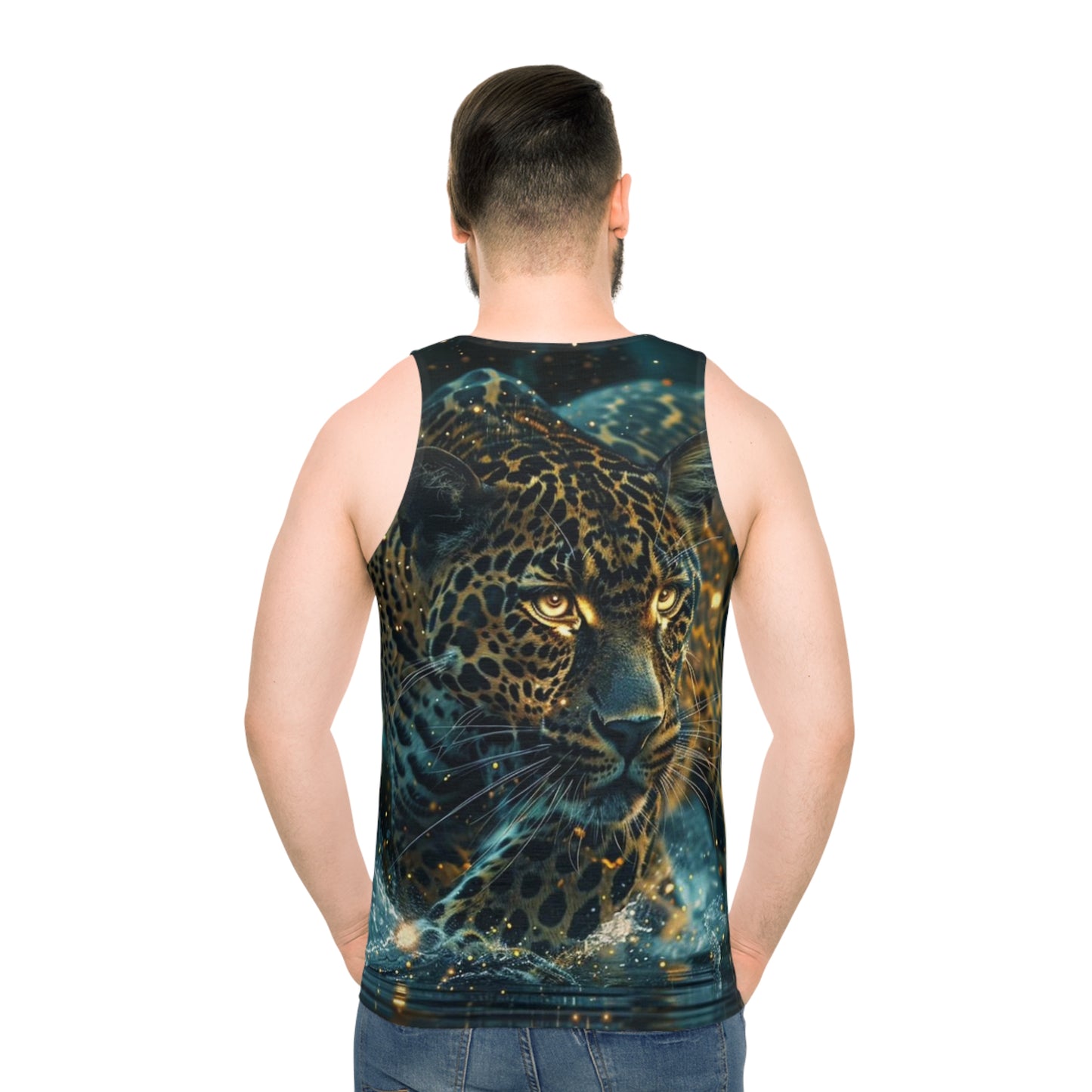 Recycled Material Shirt Glowing Cat Unisex Tank Top