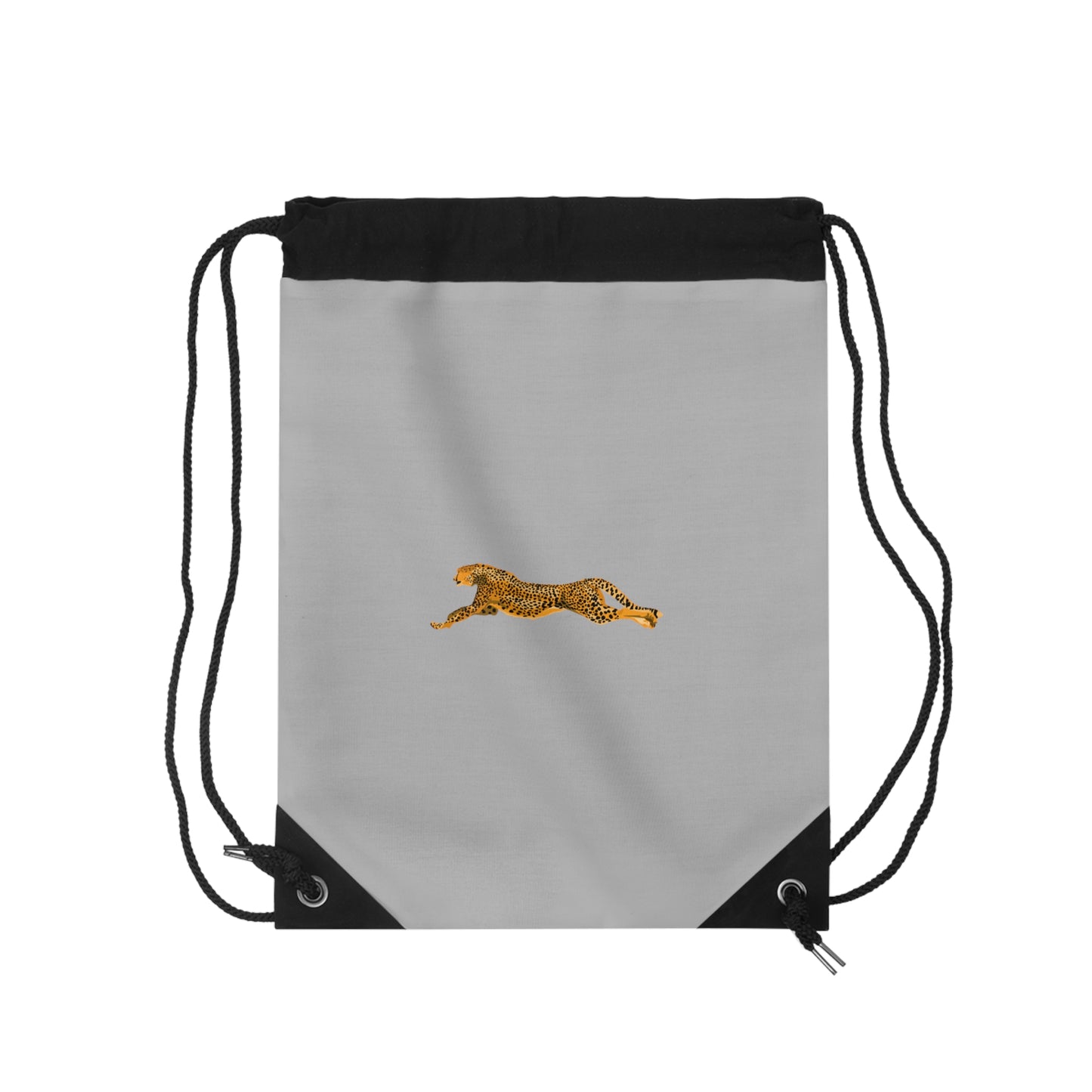 Cheetah Leap Drawstring Backpack Bag