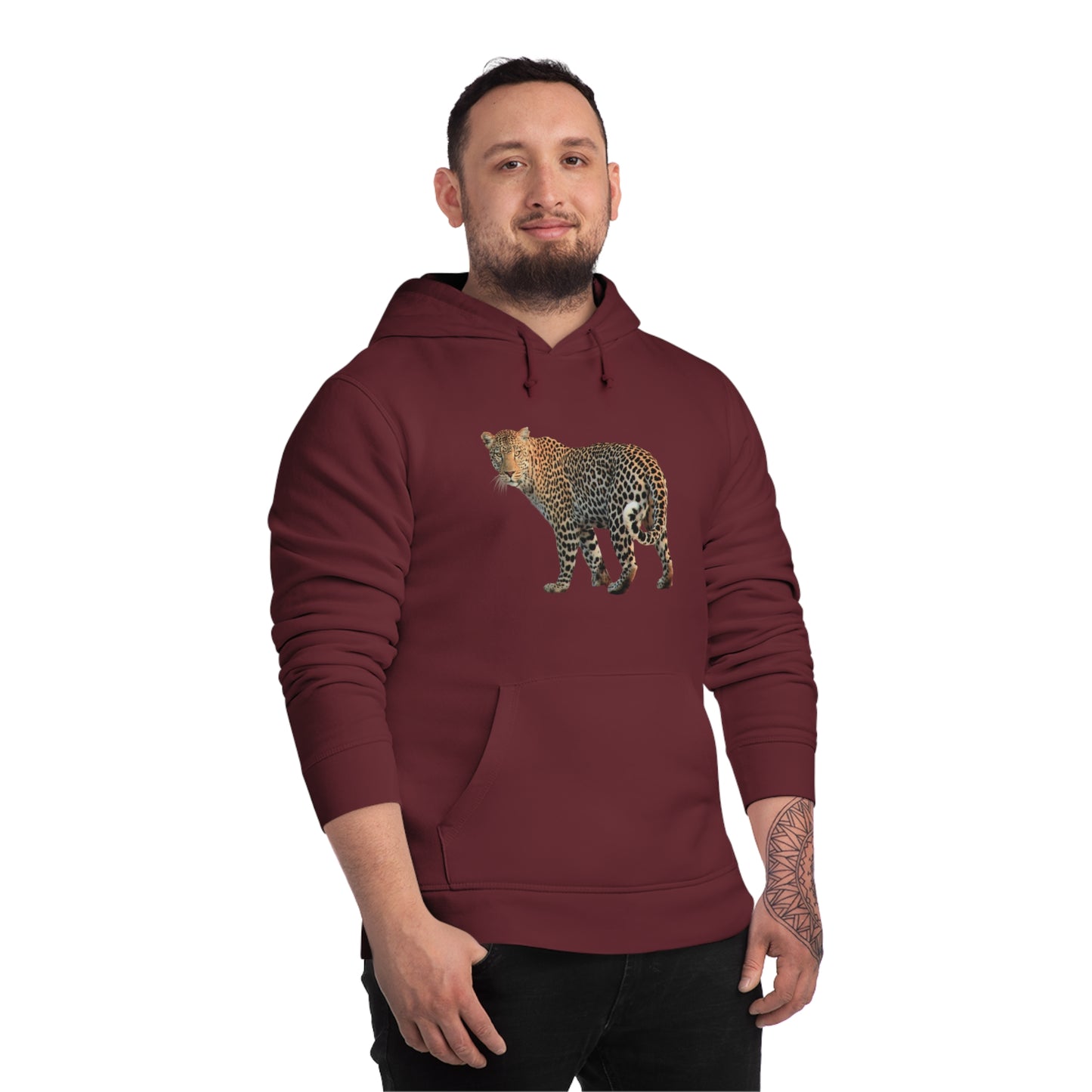 Leopard Turn Organic Material Hoodie Sweatshirt