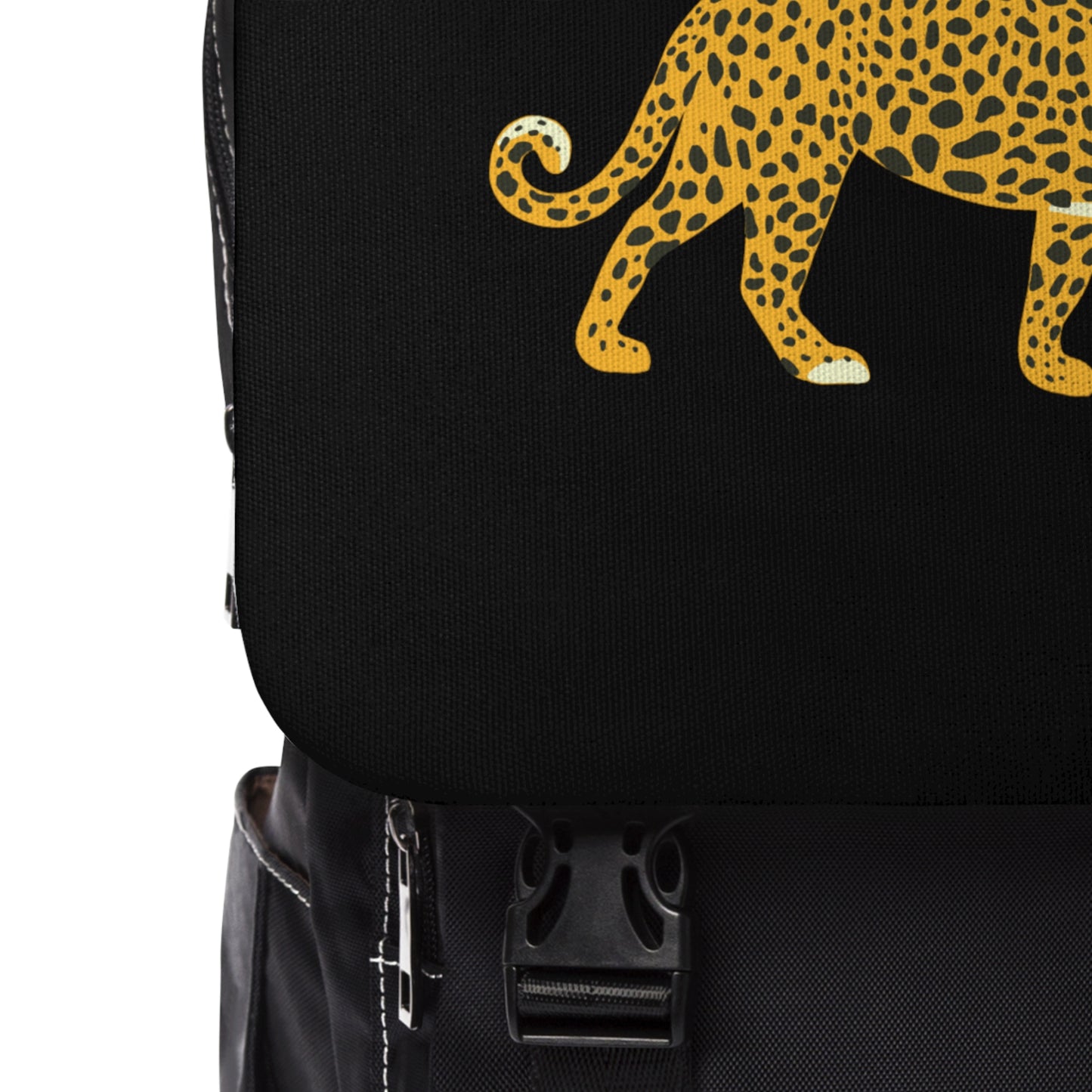 Leopard Oxford Canvas Backpack Bag