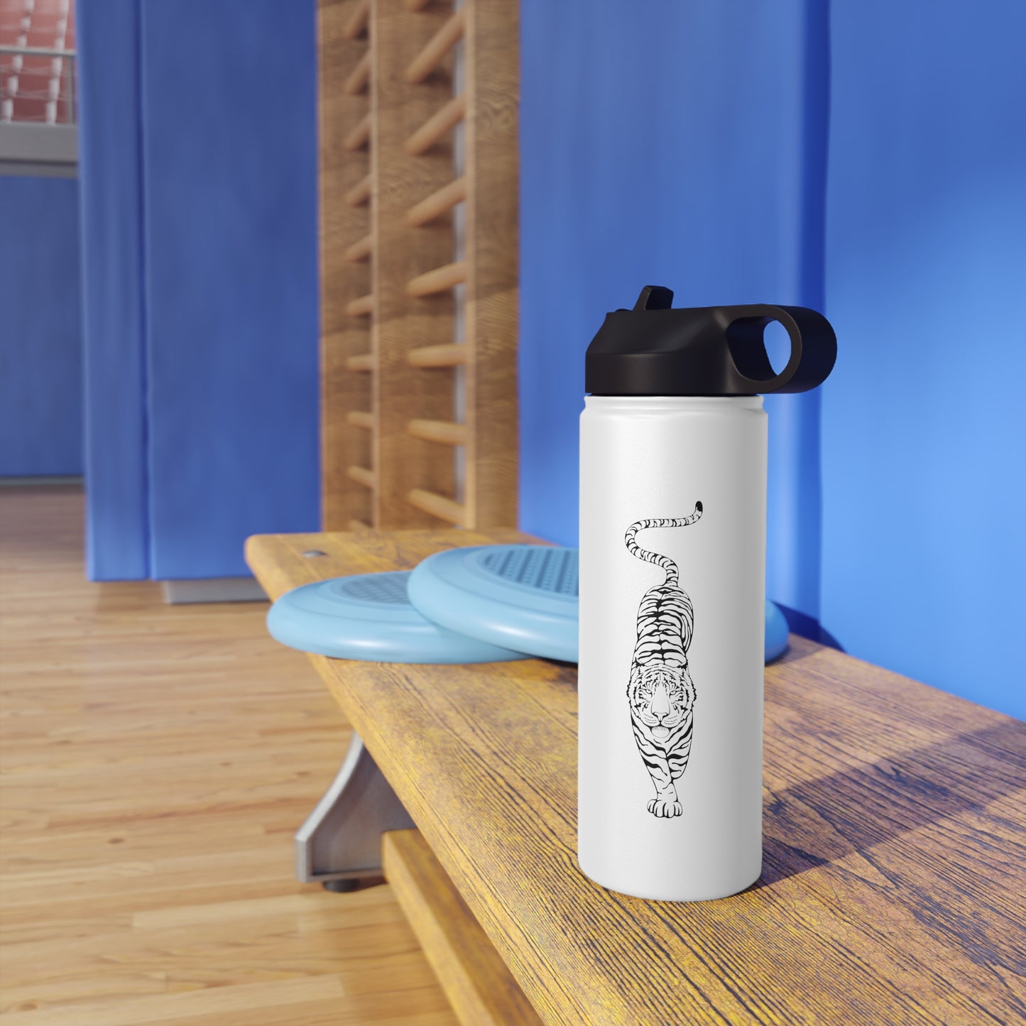 White Tiger Stainless Steel Water Bottle