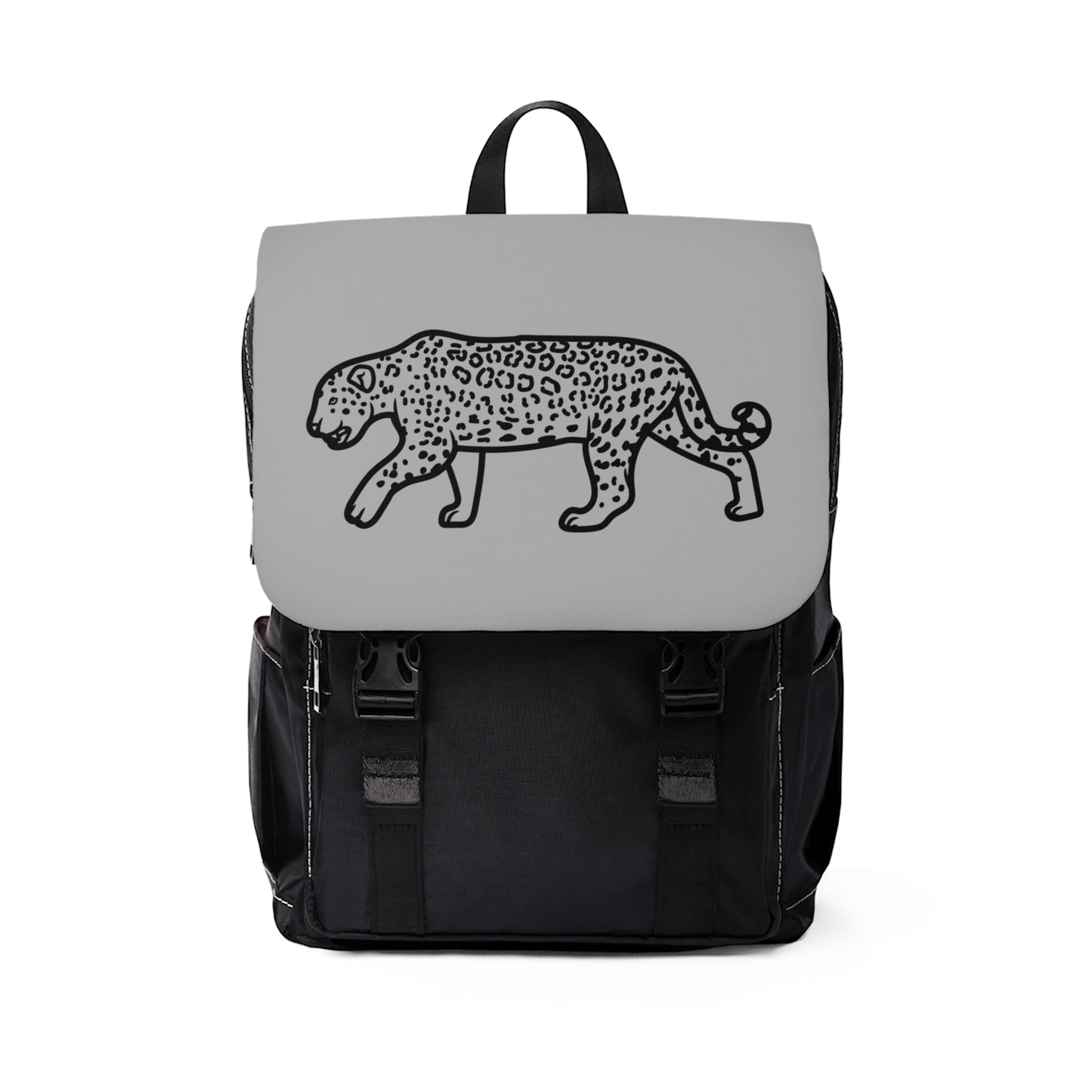 Jaguar Outline Oxford Canvas Backpack Bag