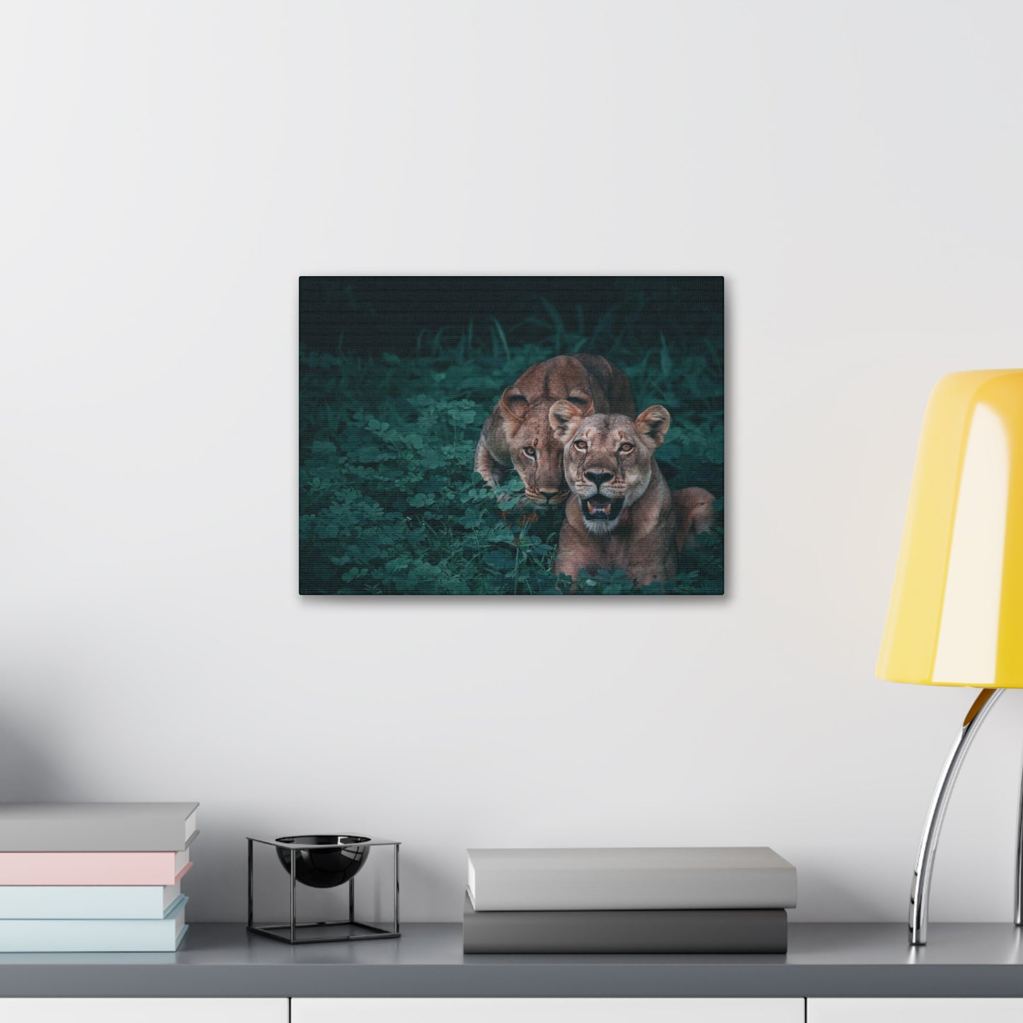 Lioness Pair Canvas Wall Art