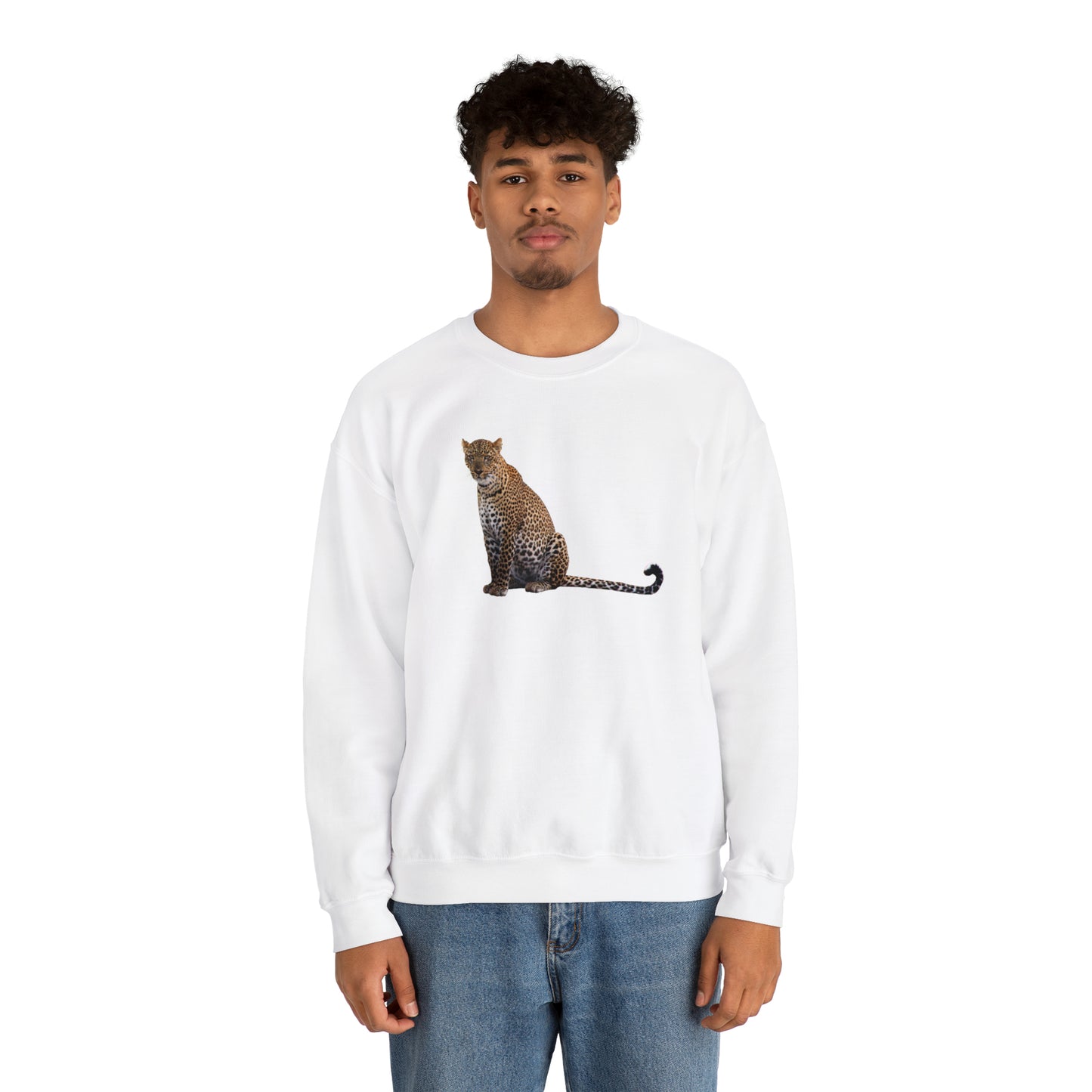 Sitting Leopard Heavy Sweatshirt