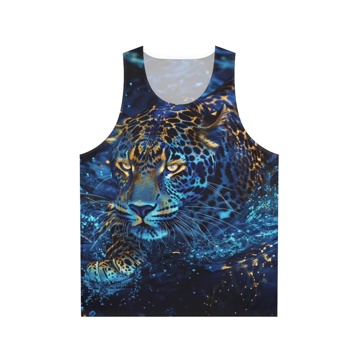 Recycled Material Shirt Blue Cat Unisex Tank Top