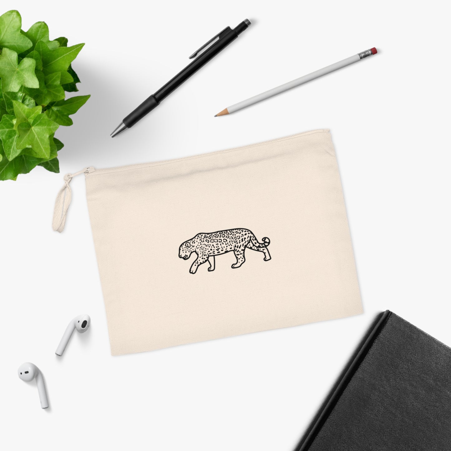 Jaguar Outline Eco-Material Pencil Bag