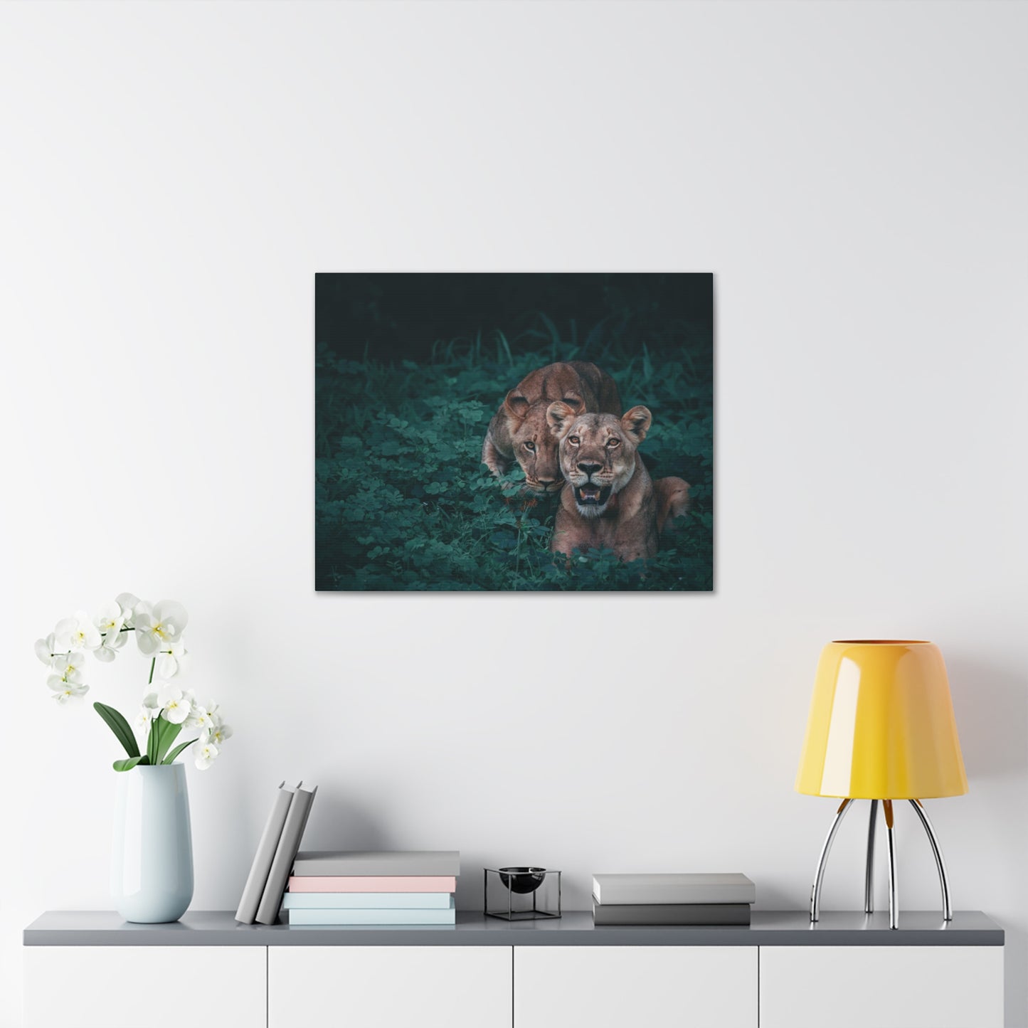 Lioness Pair Canvas Wall Art