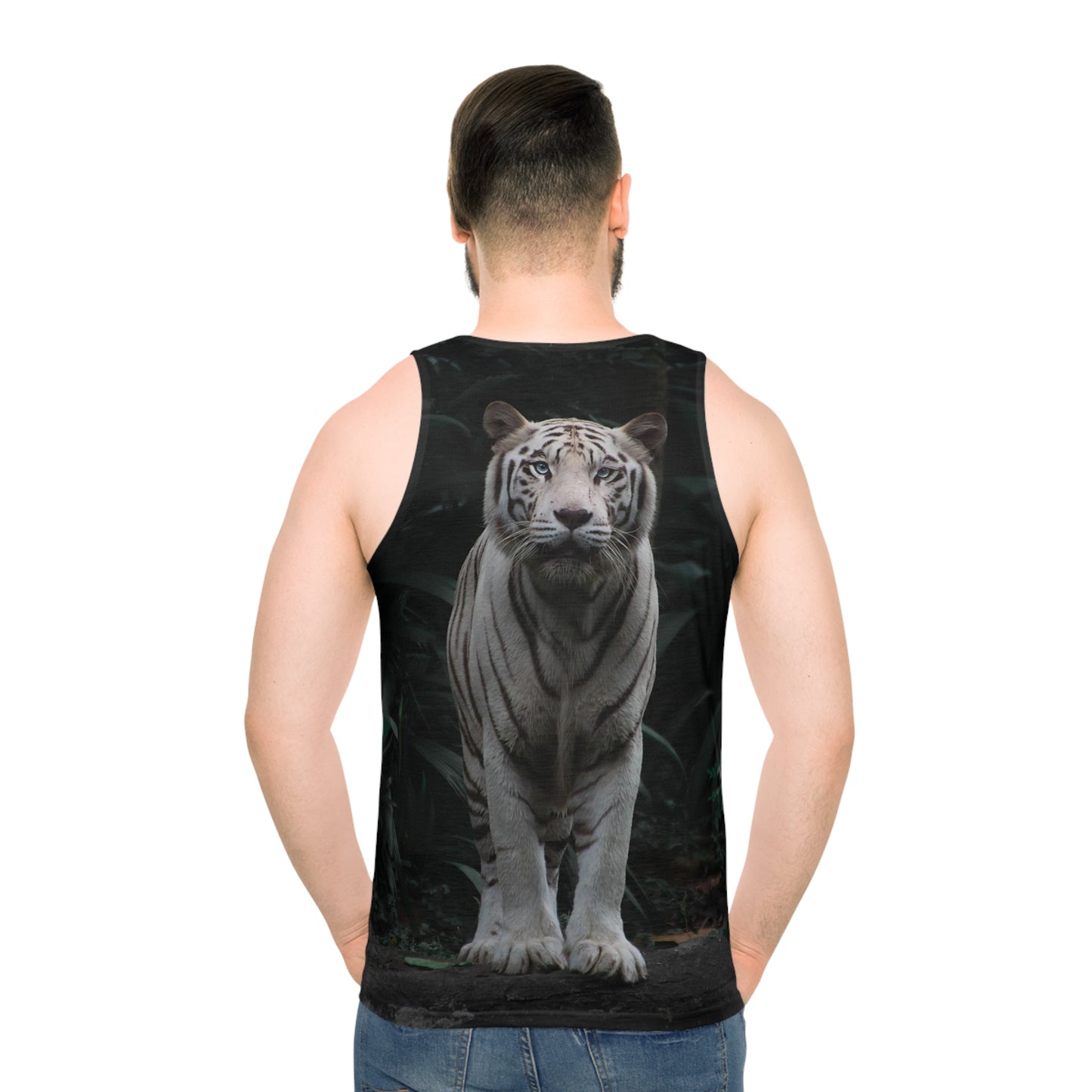 White Tiger Recycled Material Tank Top Shirt