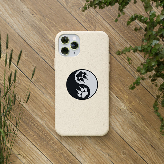 Yin Yang Paw Biodegradable Eco Phone Case