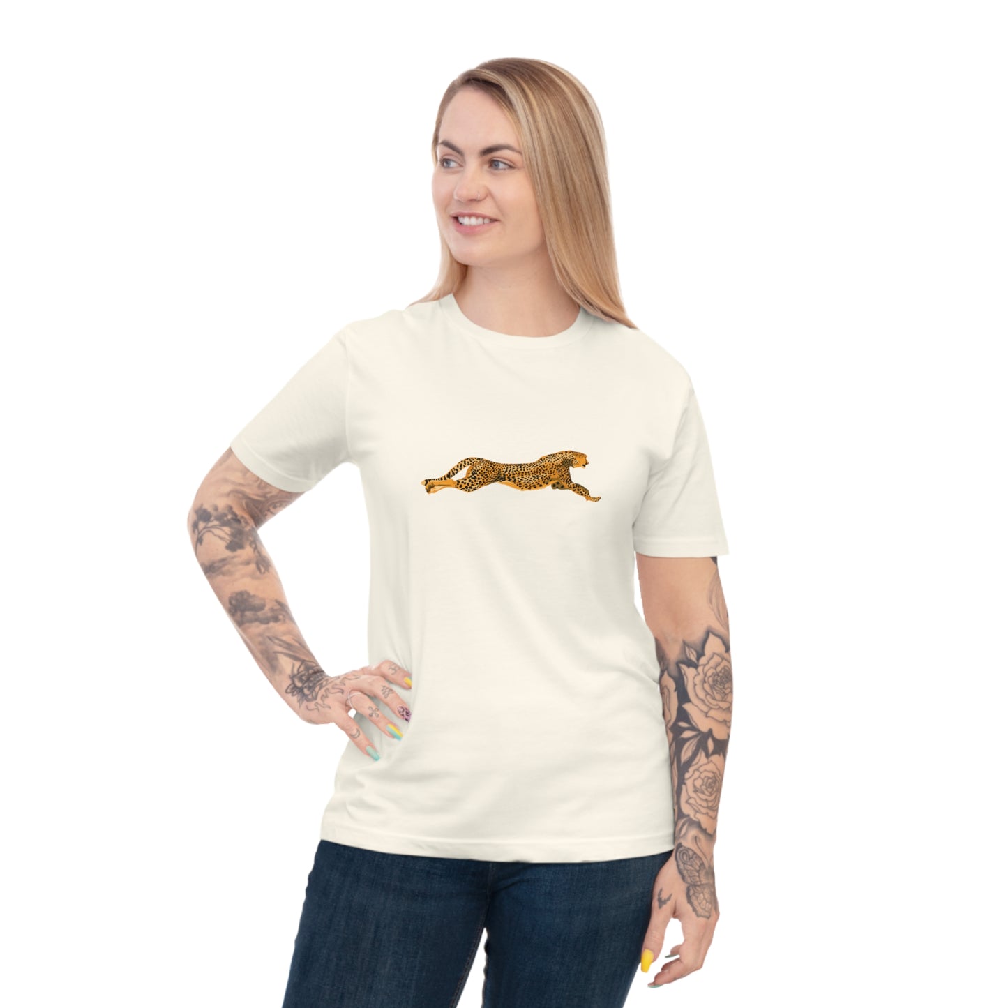 Cheetah Leap Organic Cotton T-shirt