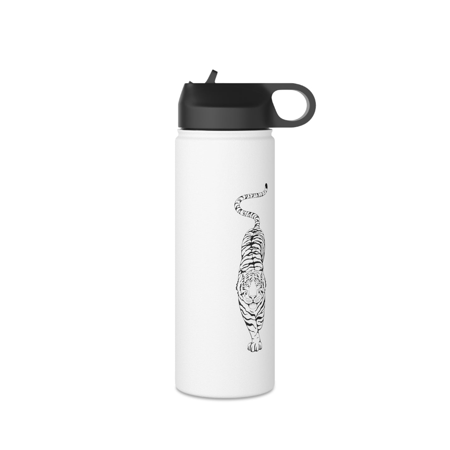 White Tiger Stainless Steel Water Bottle