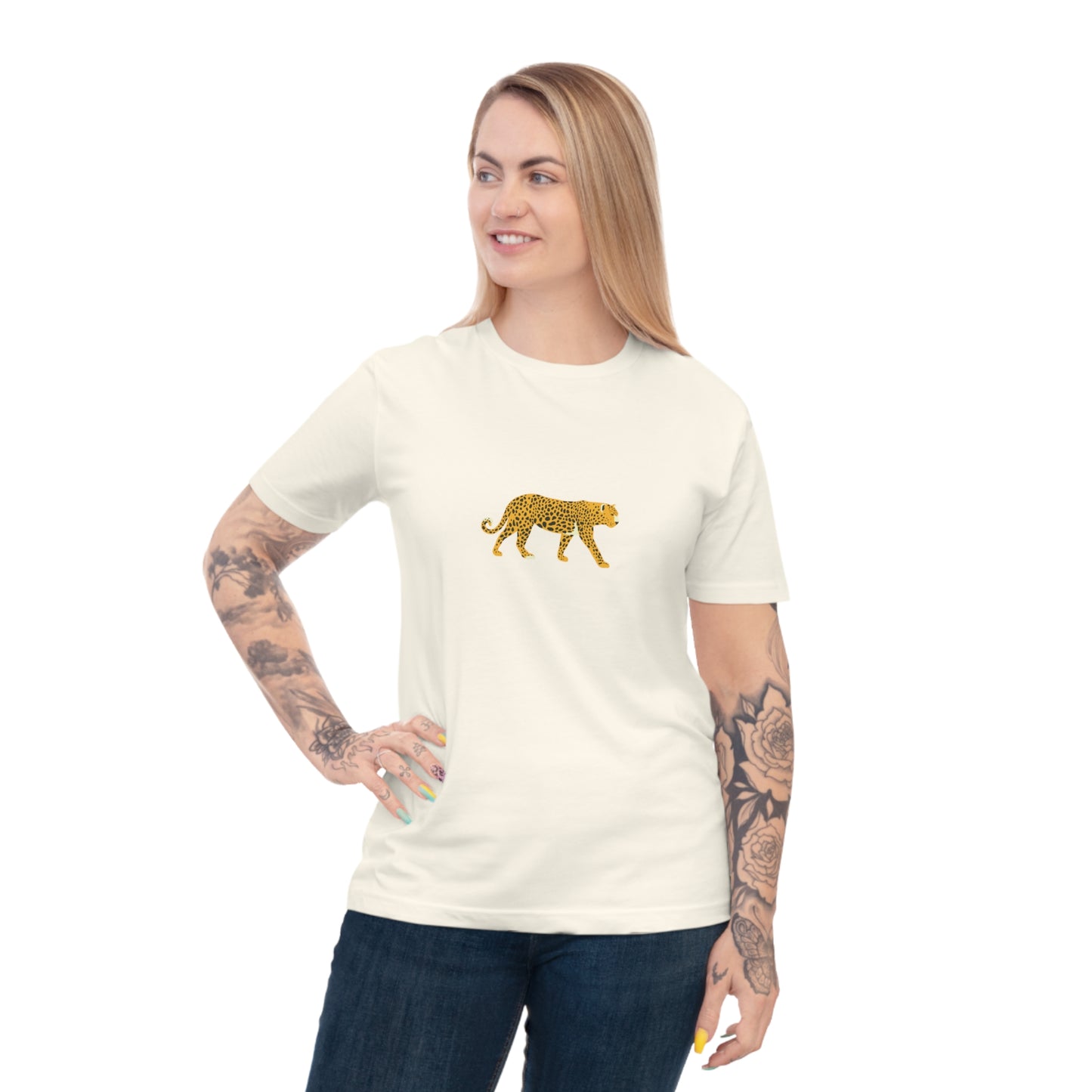 Leopard Crossing Organic Cotton Jersey T-Shirt