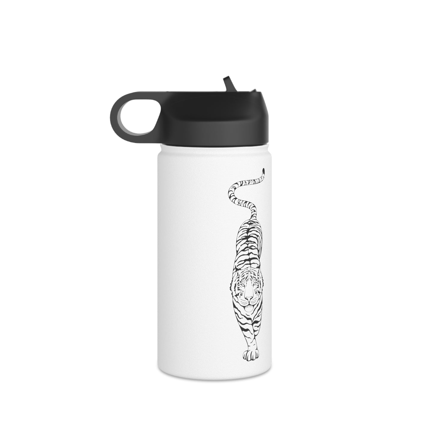 White Tiger Stainless Steel Water Bottle