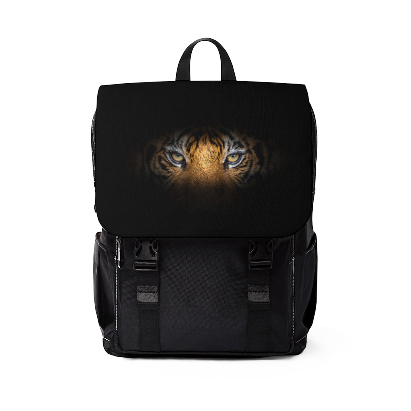 Eyes Of The Tiger Oxford Canvas Backpack Bag