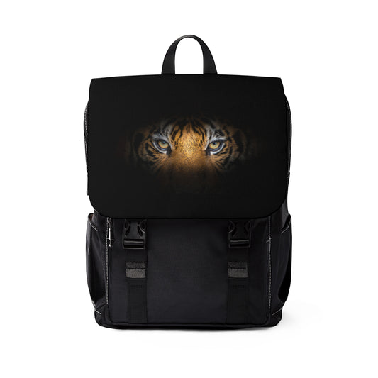 Eyes Of The Tiger Oxford Canvas Backpack Bag