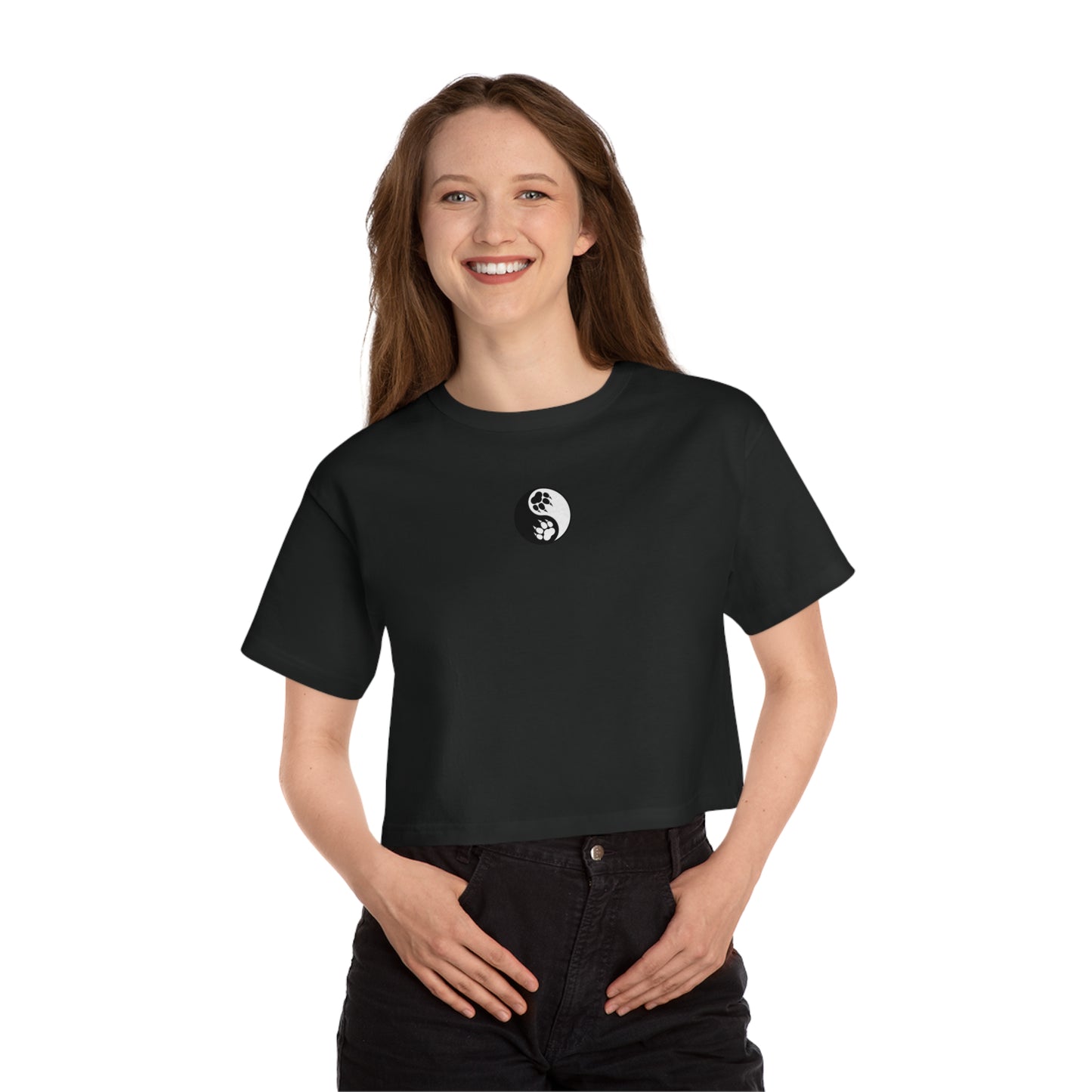 Yin Yang Paws Women's Heritage Cropped T-Shirt