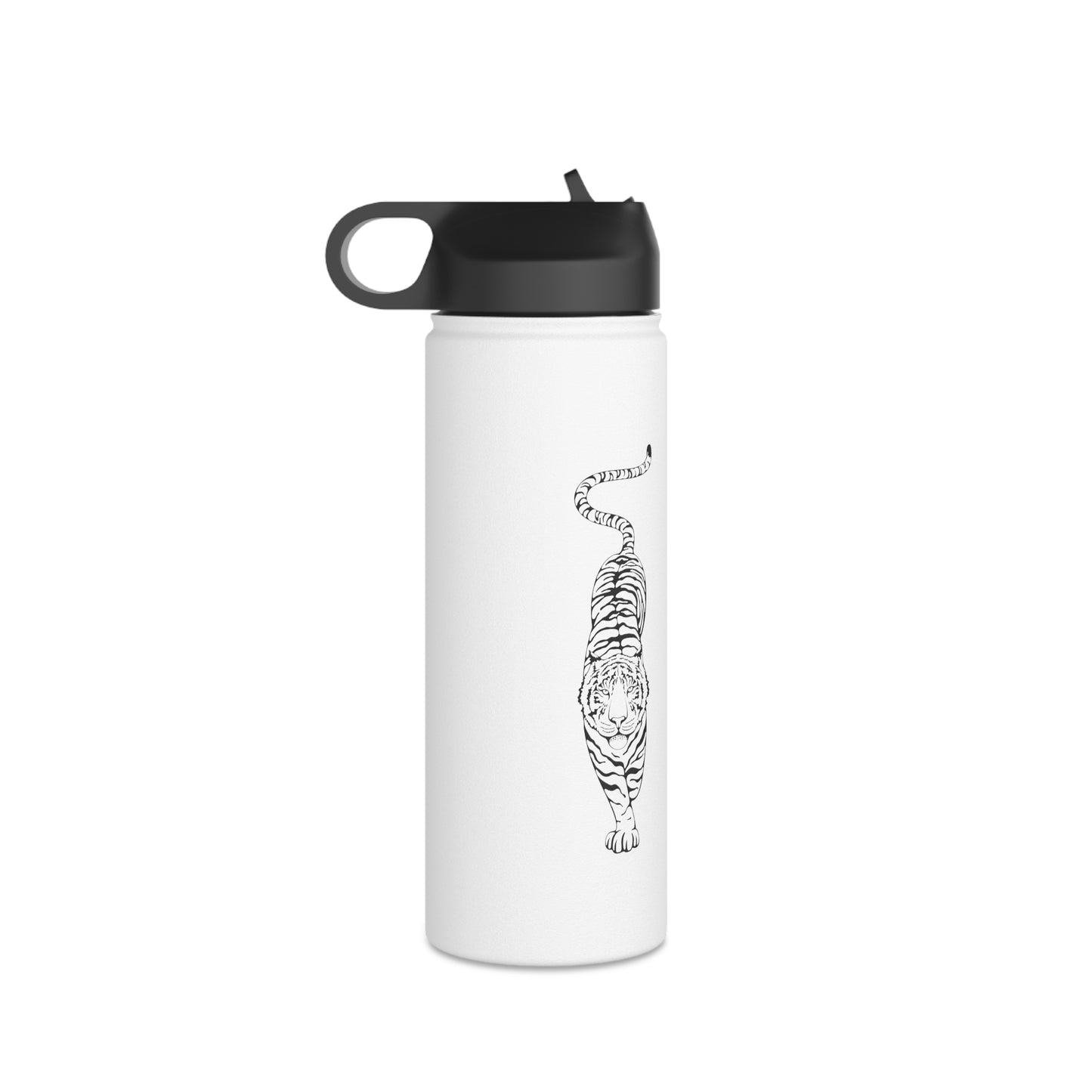 White Tiger Stainless Steel Water Bottle