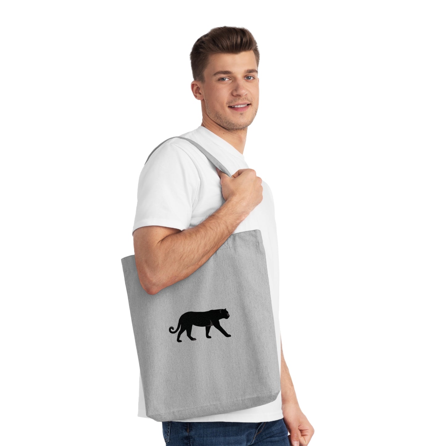 Recycled Material Black Panther Woven Tote Bag