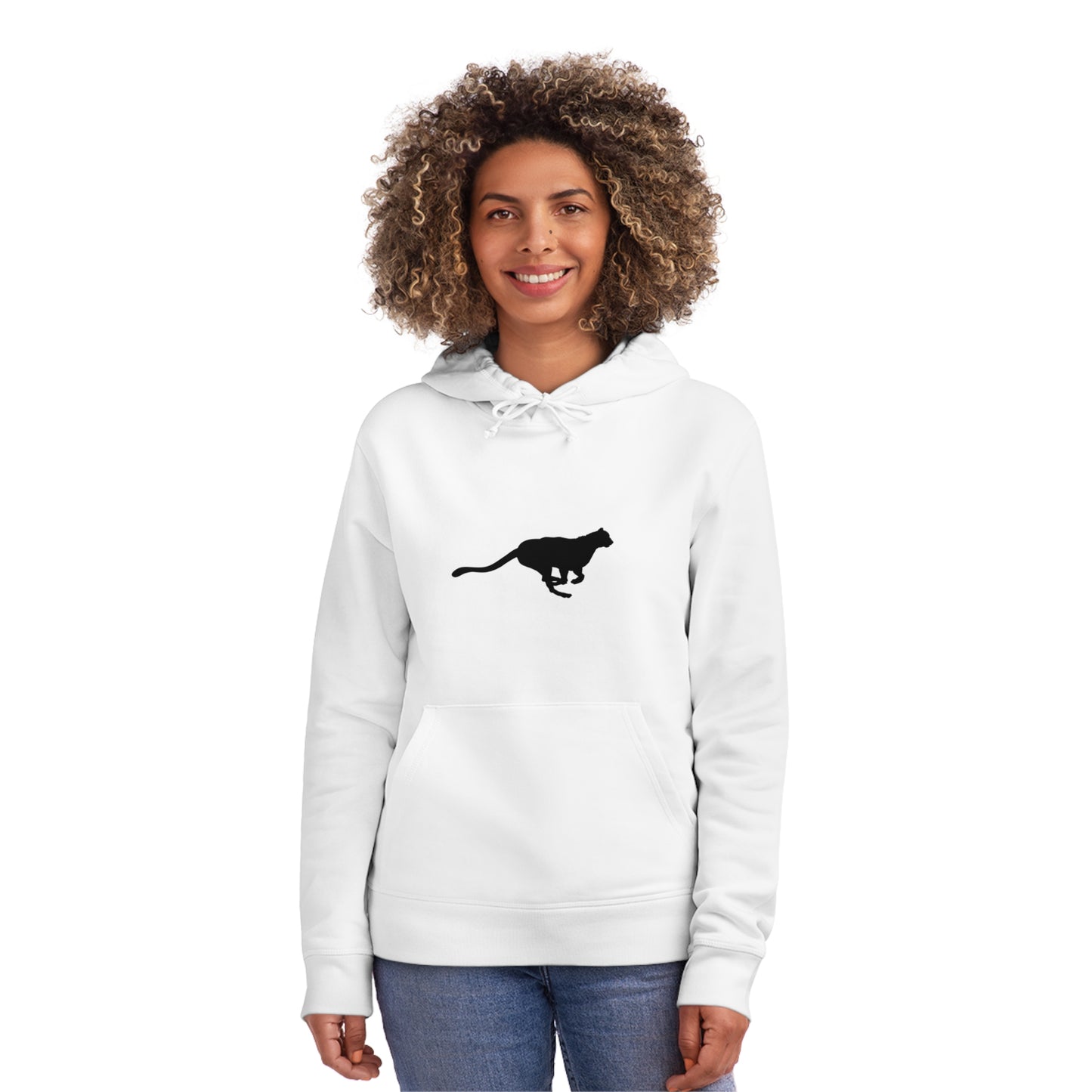 Fast Cheetah Organic Material Hoodie Sweatshirt