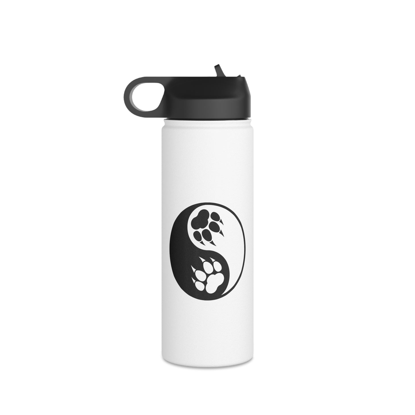 Yin Yang Paw Stainless Steel Water Bottle