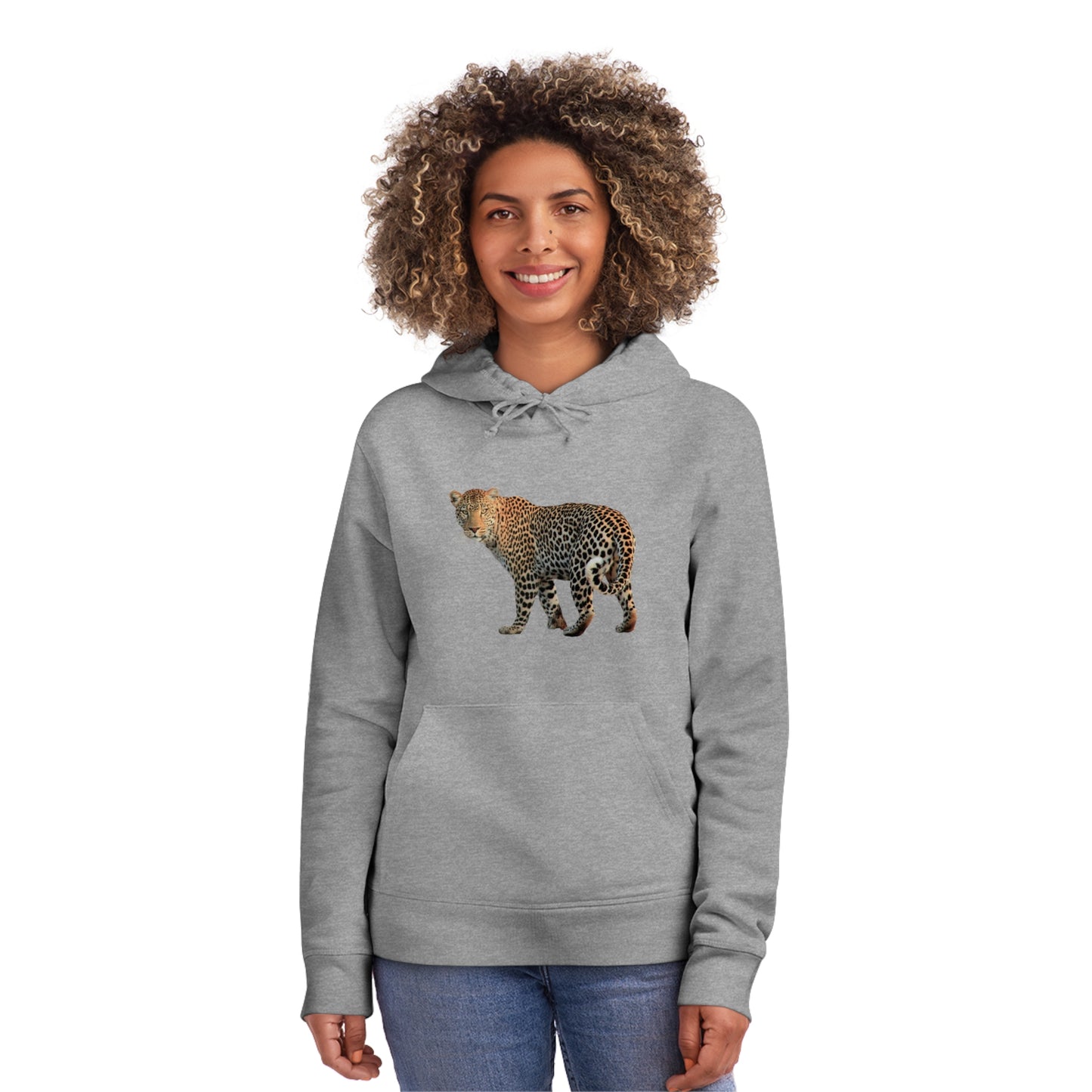 Leopard Turn Organic Material Hoodie Sweatshirt