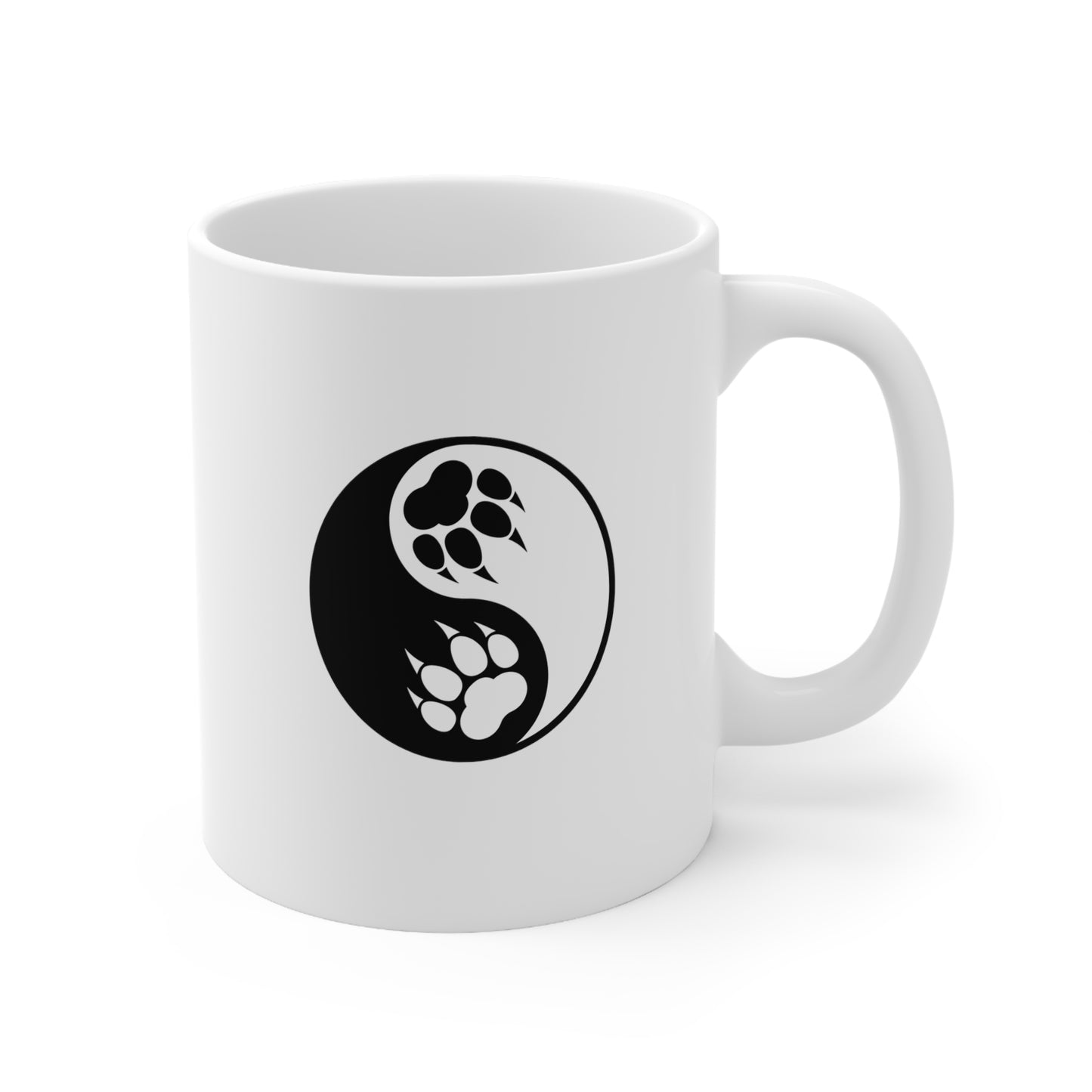 Yin Yang Paw Ceramic Coffee Mug Cup