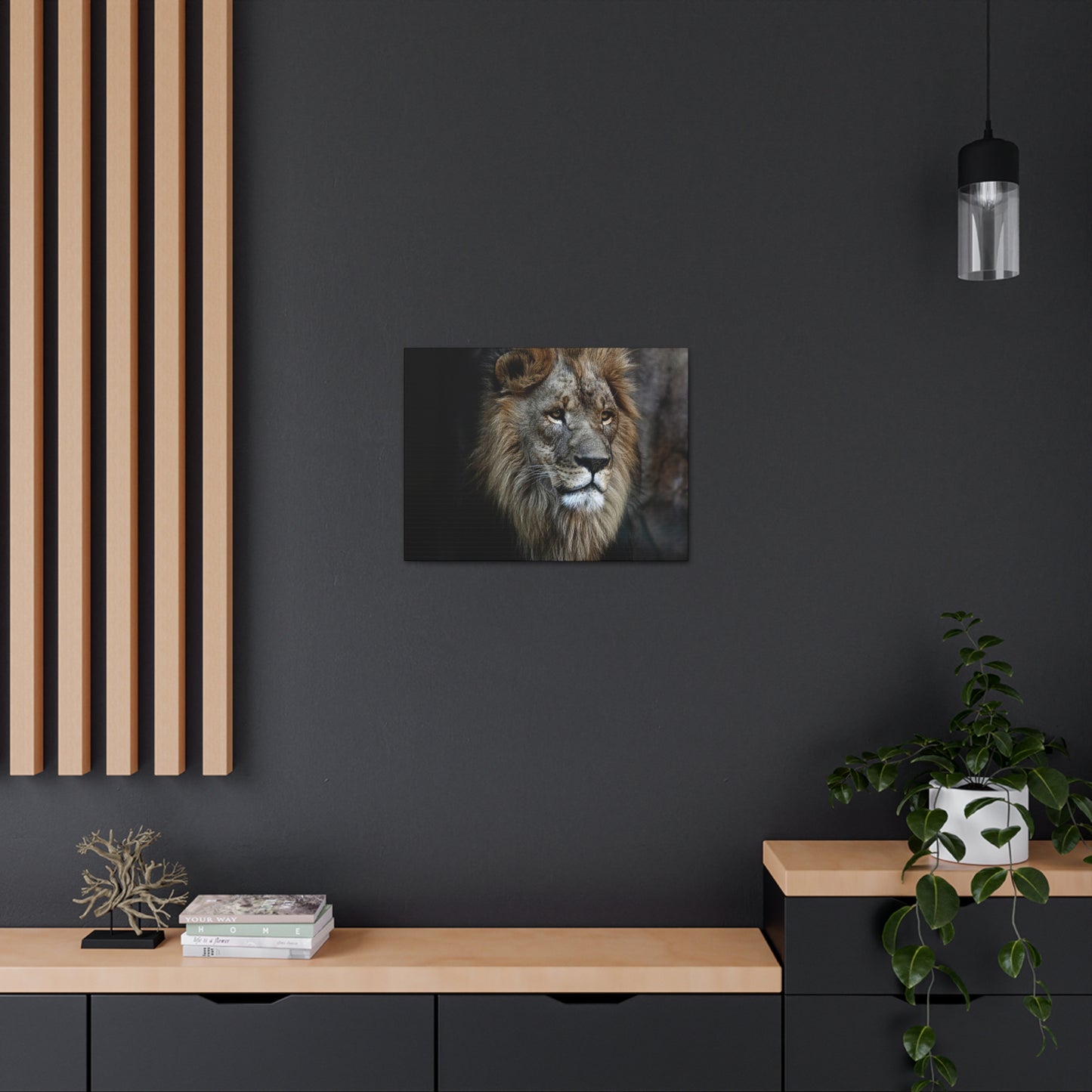 Lion Face Canvas Wall Art