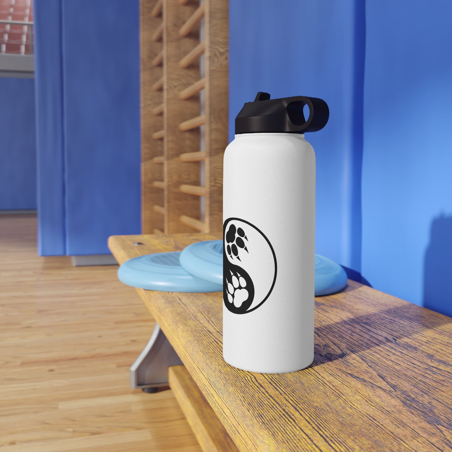 Yin Yang Paw Stainless Steel Water Bottle