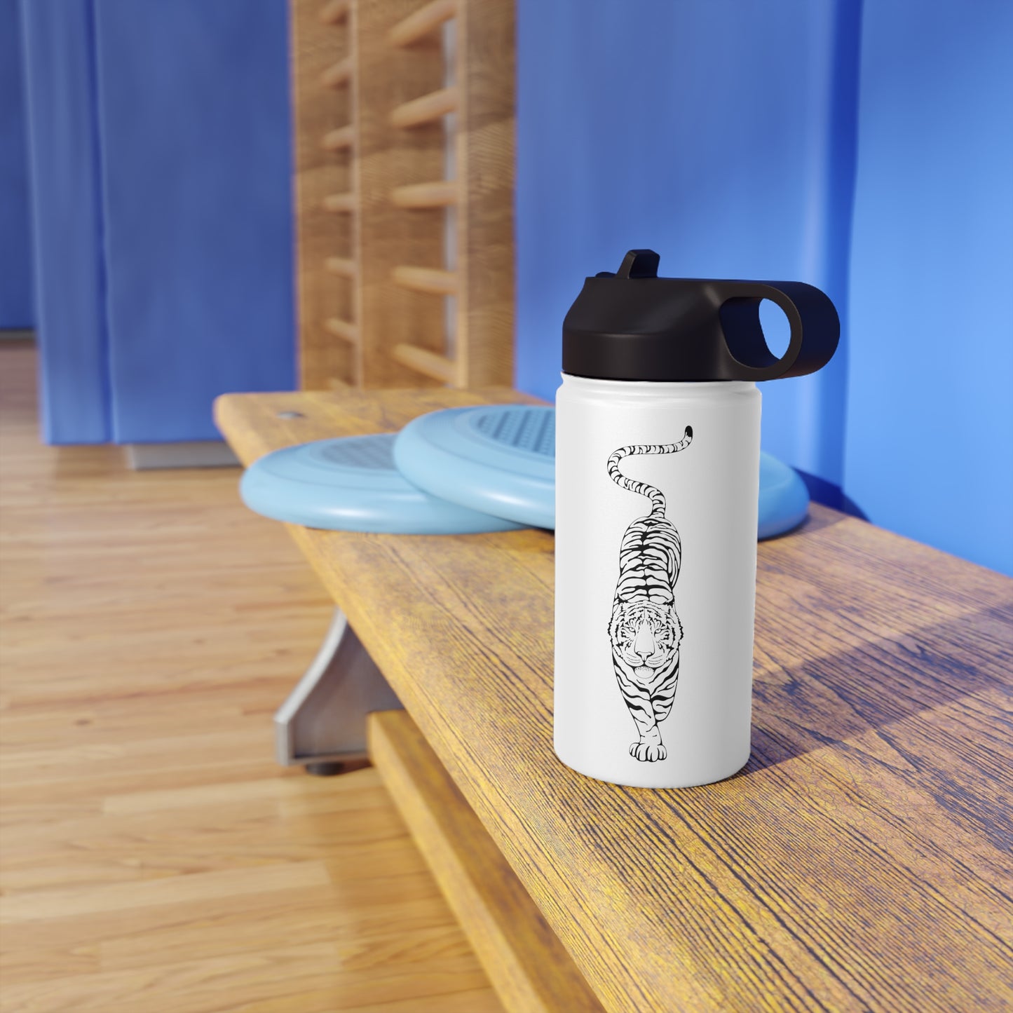 White Tiger Stainless Steel Water Bottle