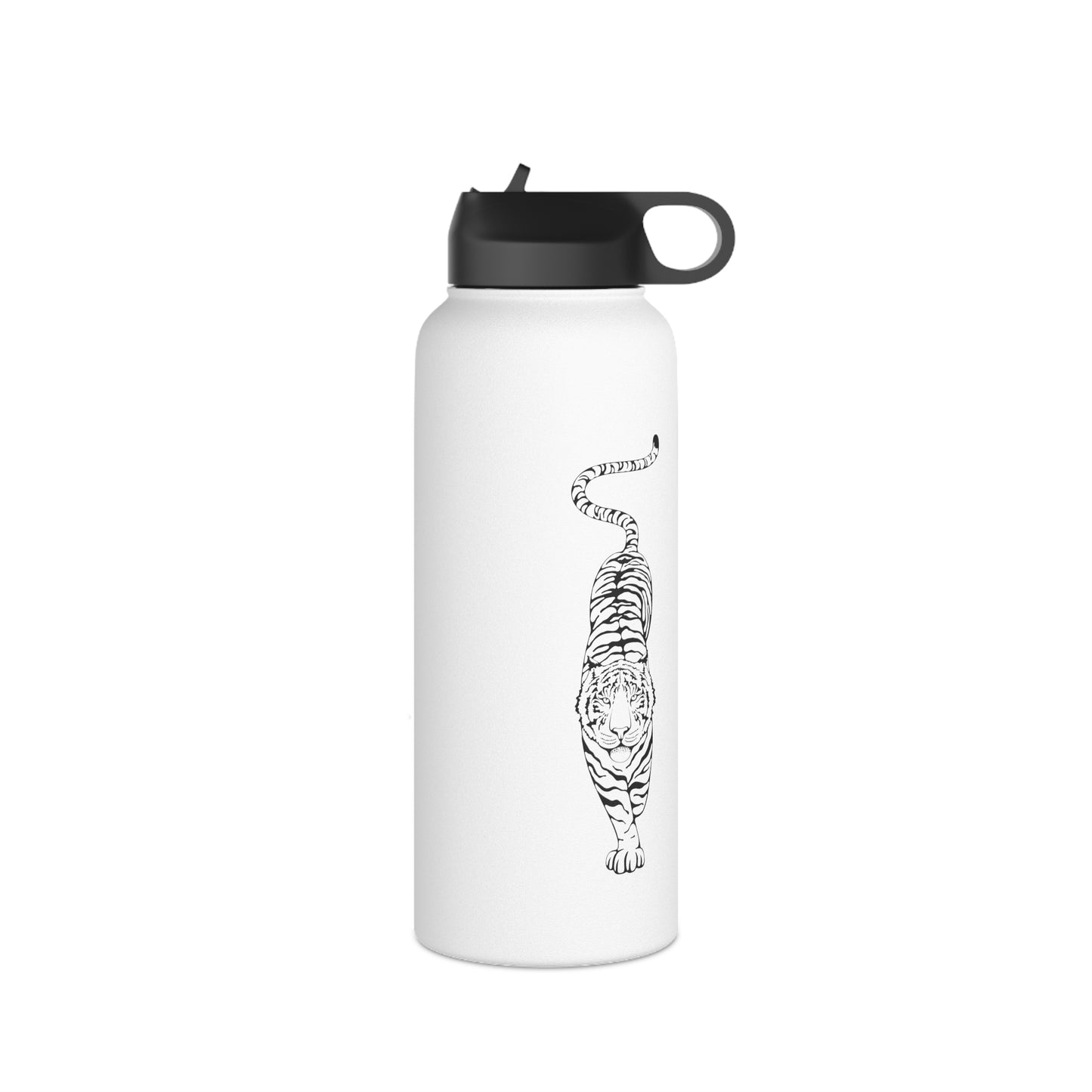 White Tiger Stainless Steel Water Bottle