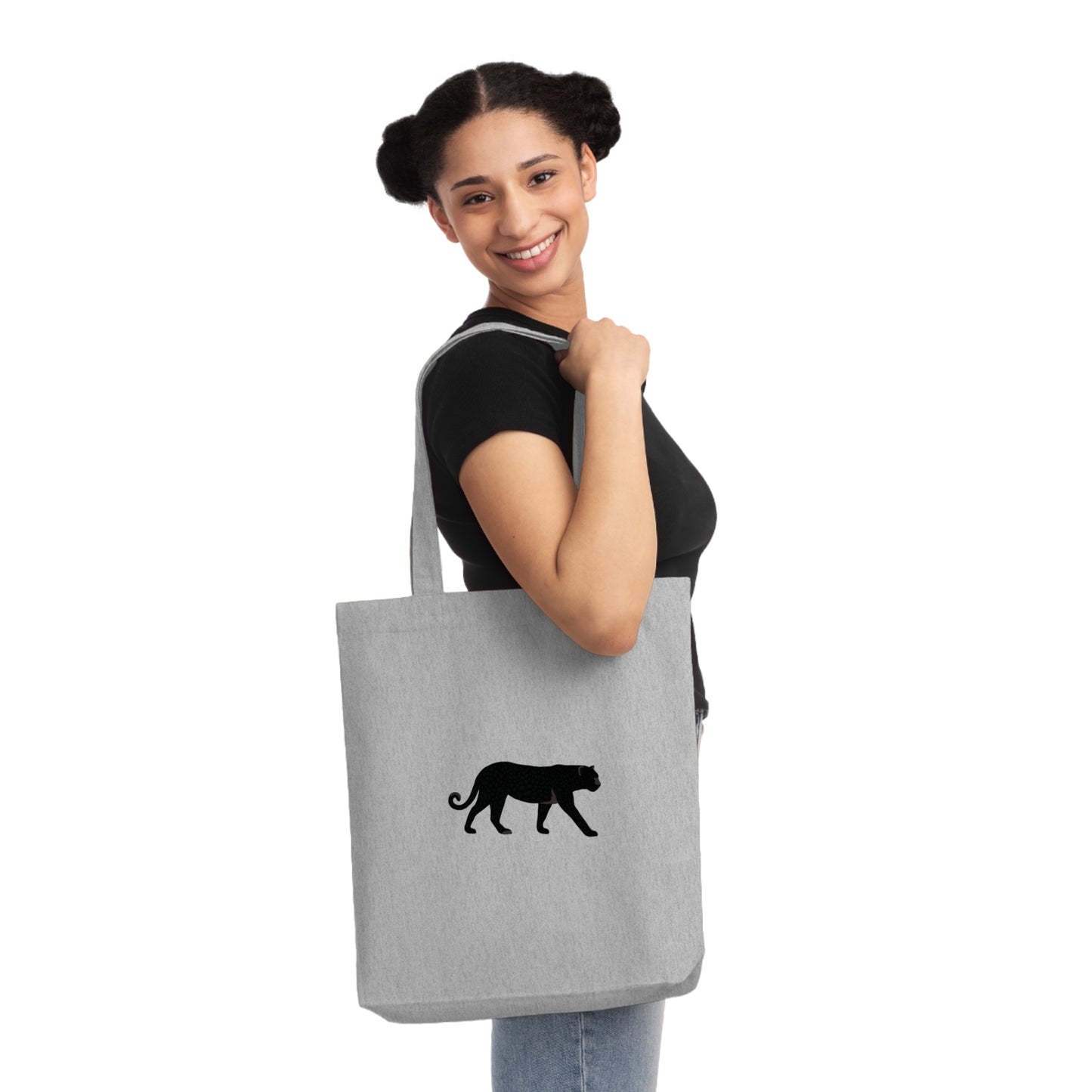 Recycled Material Black Panther Woven Tote Bag