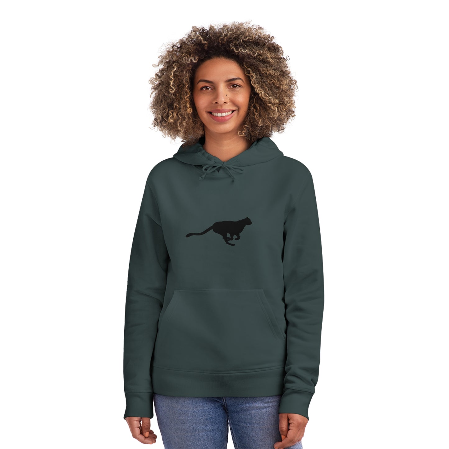 Fast Cheetah Organic Material Hoodie Sweatshirt