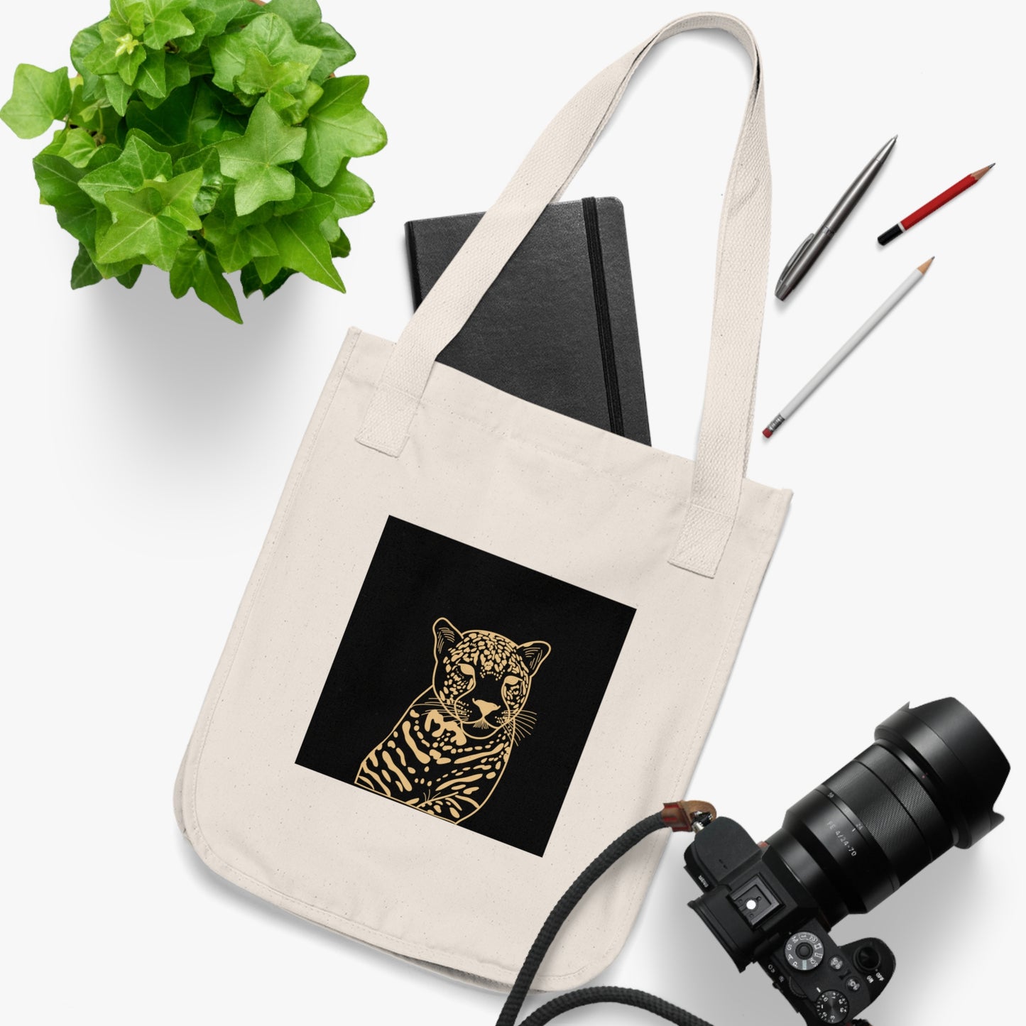 Cool Cat Organic Canvas Tote Bag