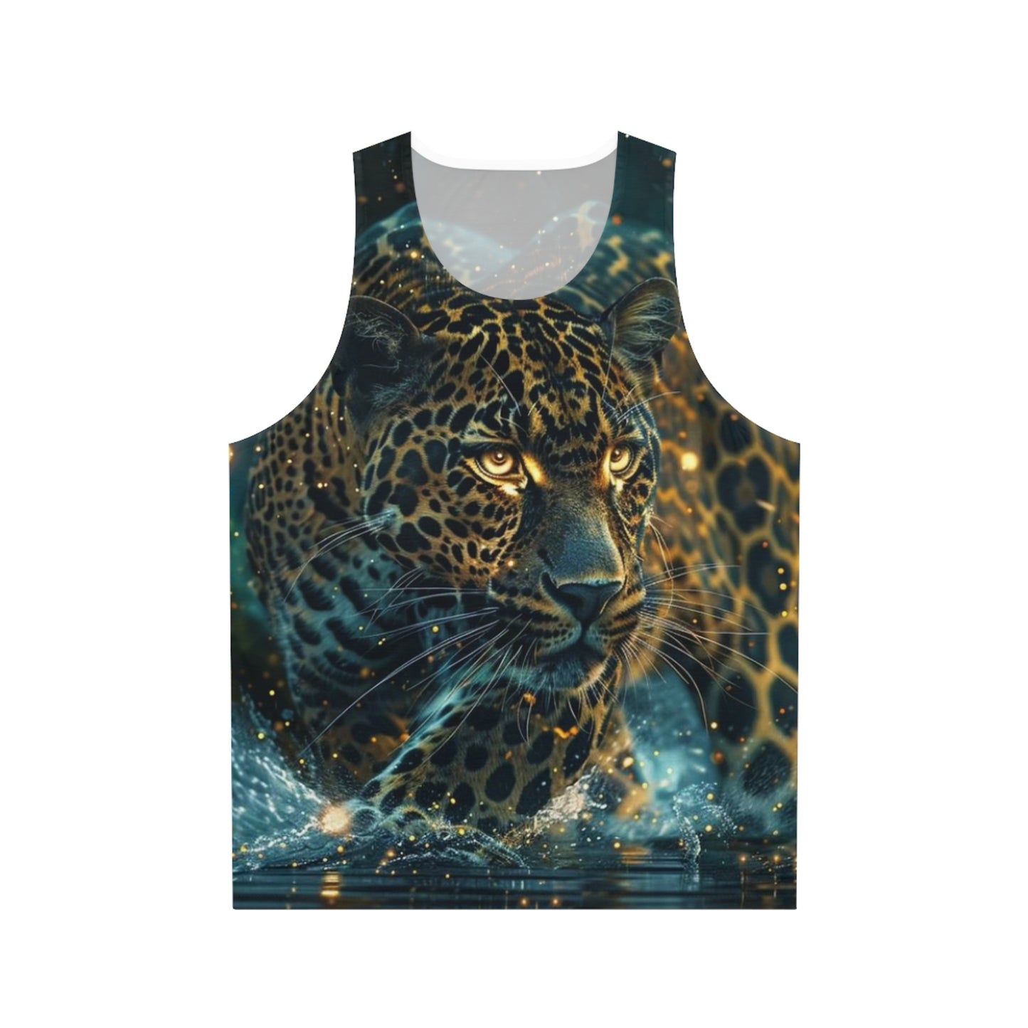 Recycled Material Shirt Glowing Cat Unisex Tank Top