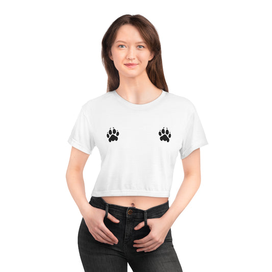 Woman's Claw Prints Crop Top T-shirt